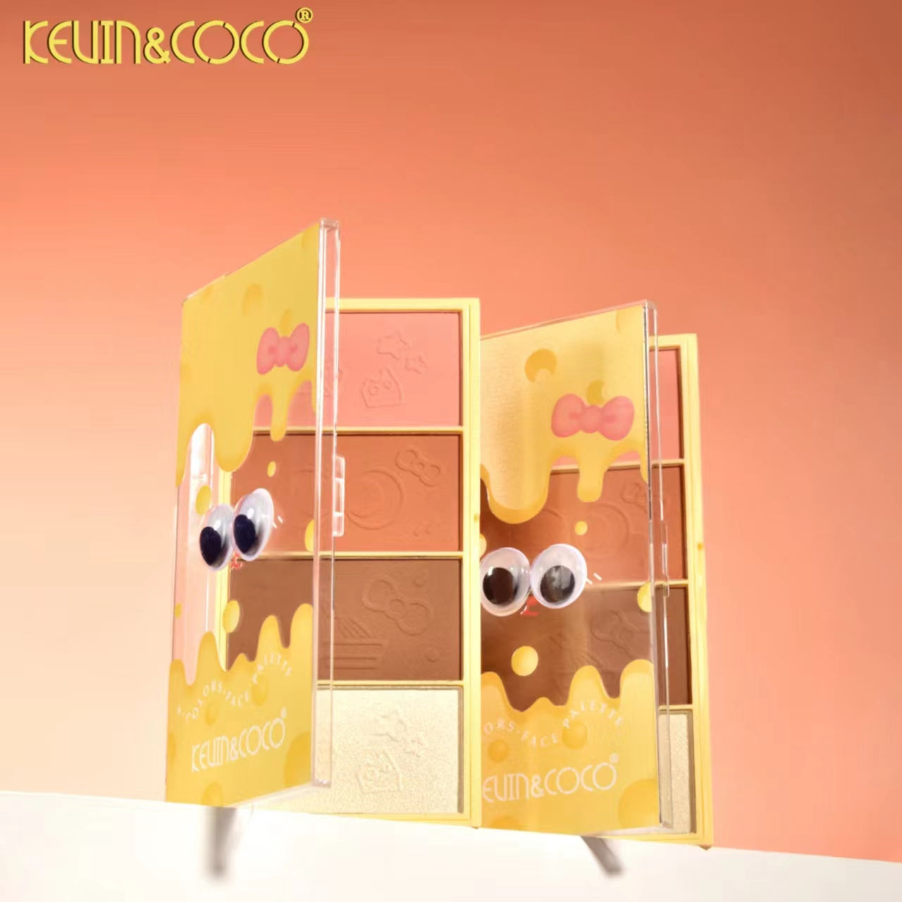 4-in-1 Blush & Highlighter Palette Display-12 PCS(KC1068)