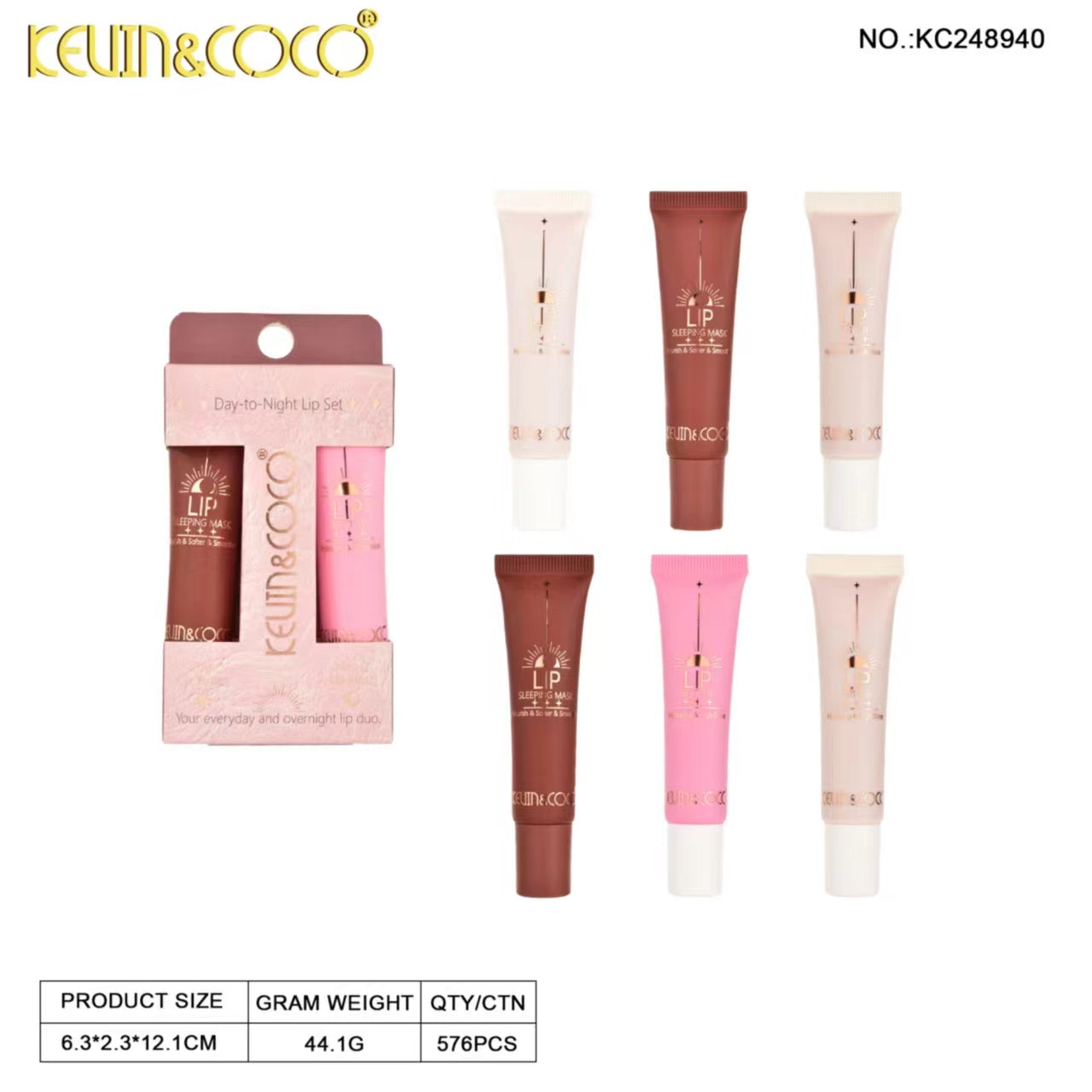 Day & Night Lip Care Trio 2-in-1 Set Display-24PCS (KC248940