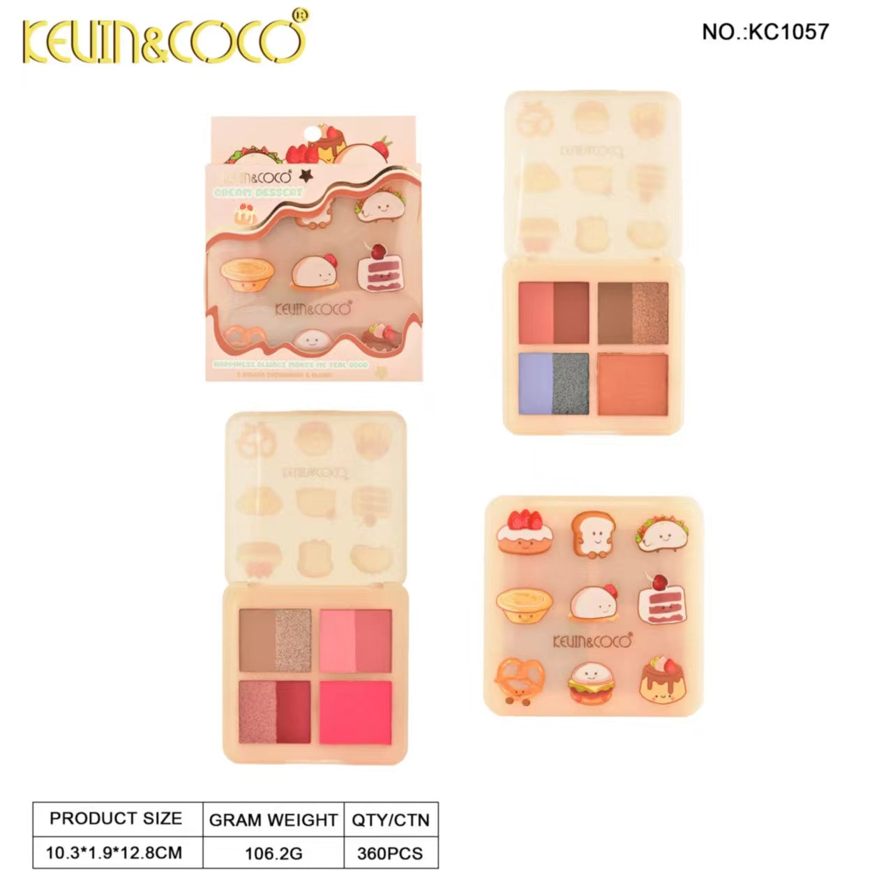 Magical Heart Loose Powder & Blush Duo Display-12PCS（KC1056