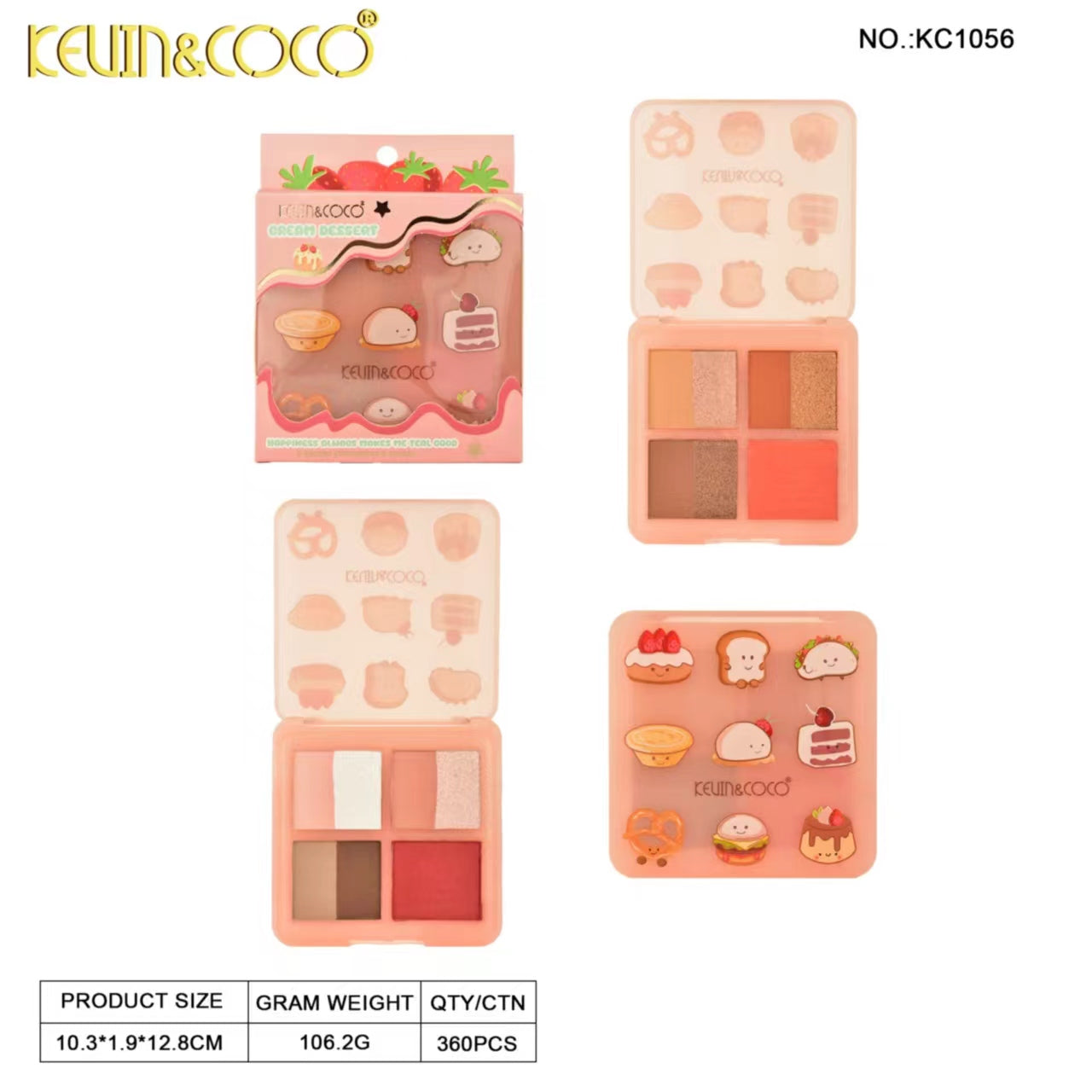 Magical Heart Loose Powder & Blush Duo Display-12PCS（KC1056