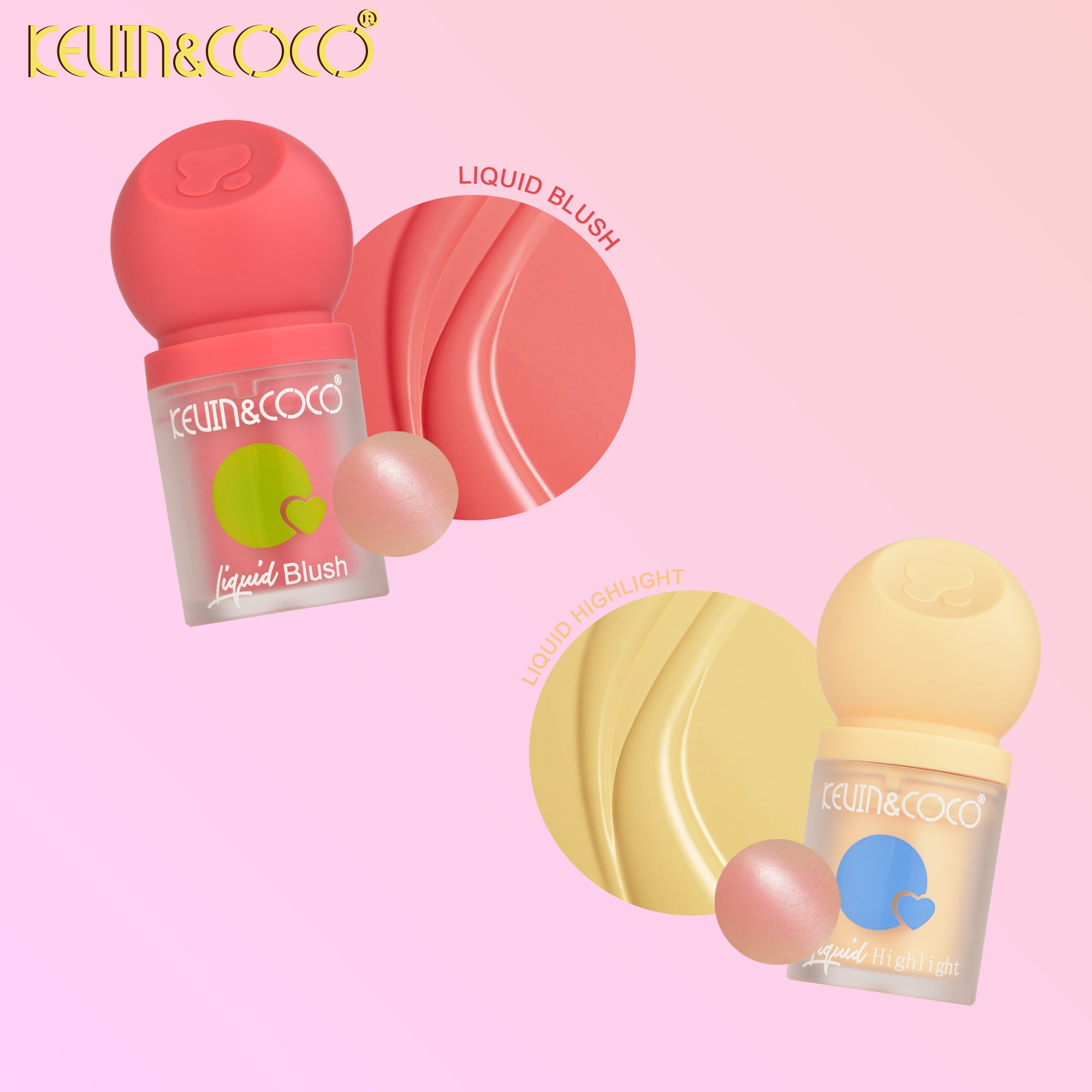 Liquid Blush & Highlighter Display Set - 24 PCS (KC1156/KC1157)