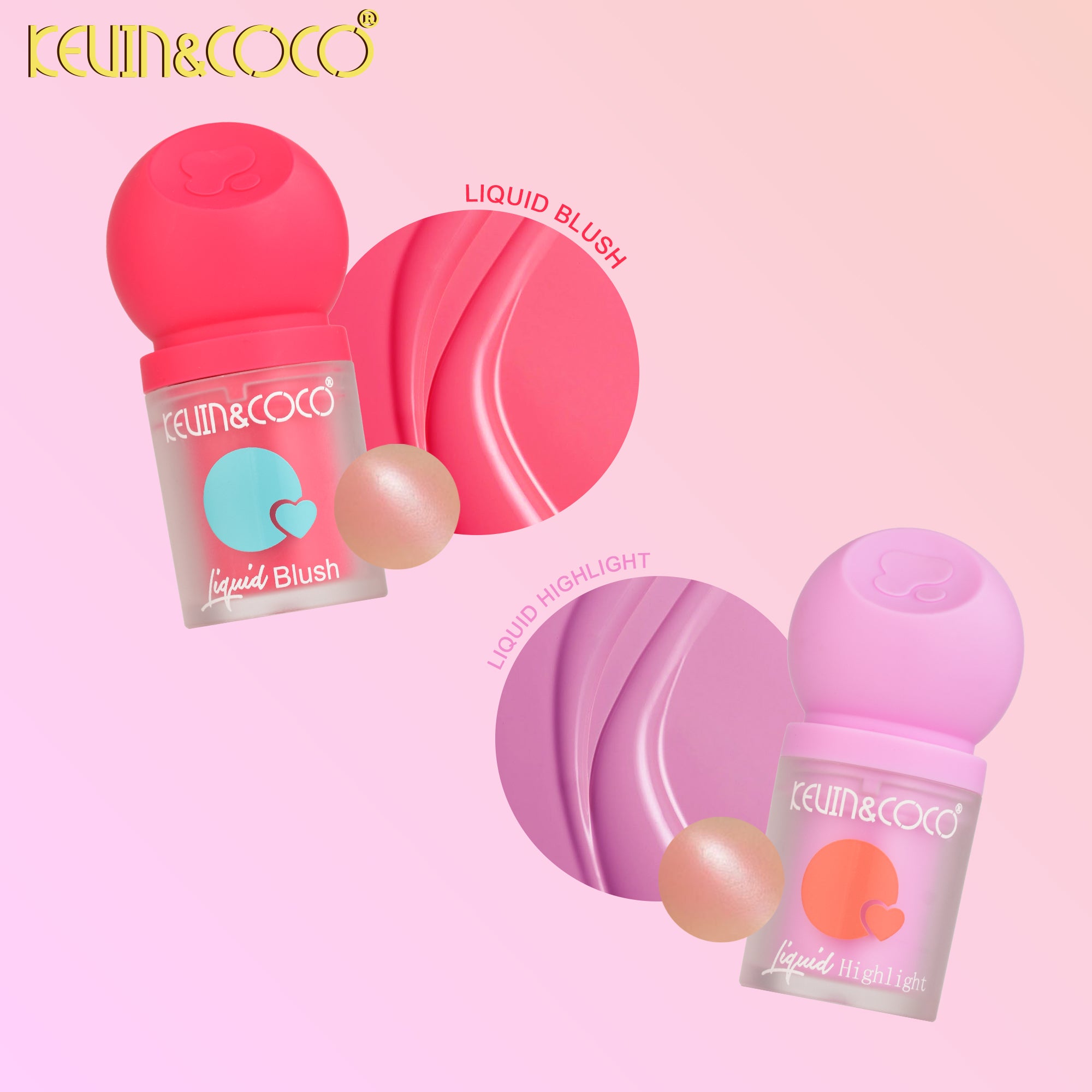 Liquid Blush & Highlighter Display Set - 24 PCS (KC1156/KC1157)