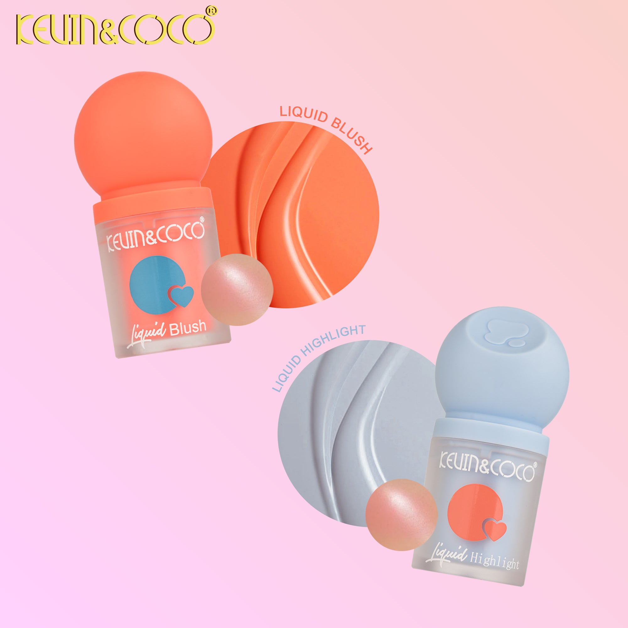 Liquid Blush & Highlighter Display Set - 24 PCS (KC1156/KC1157)