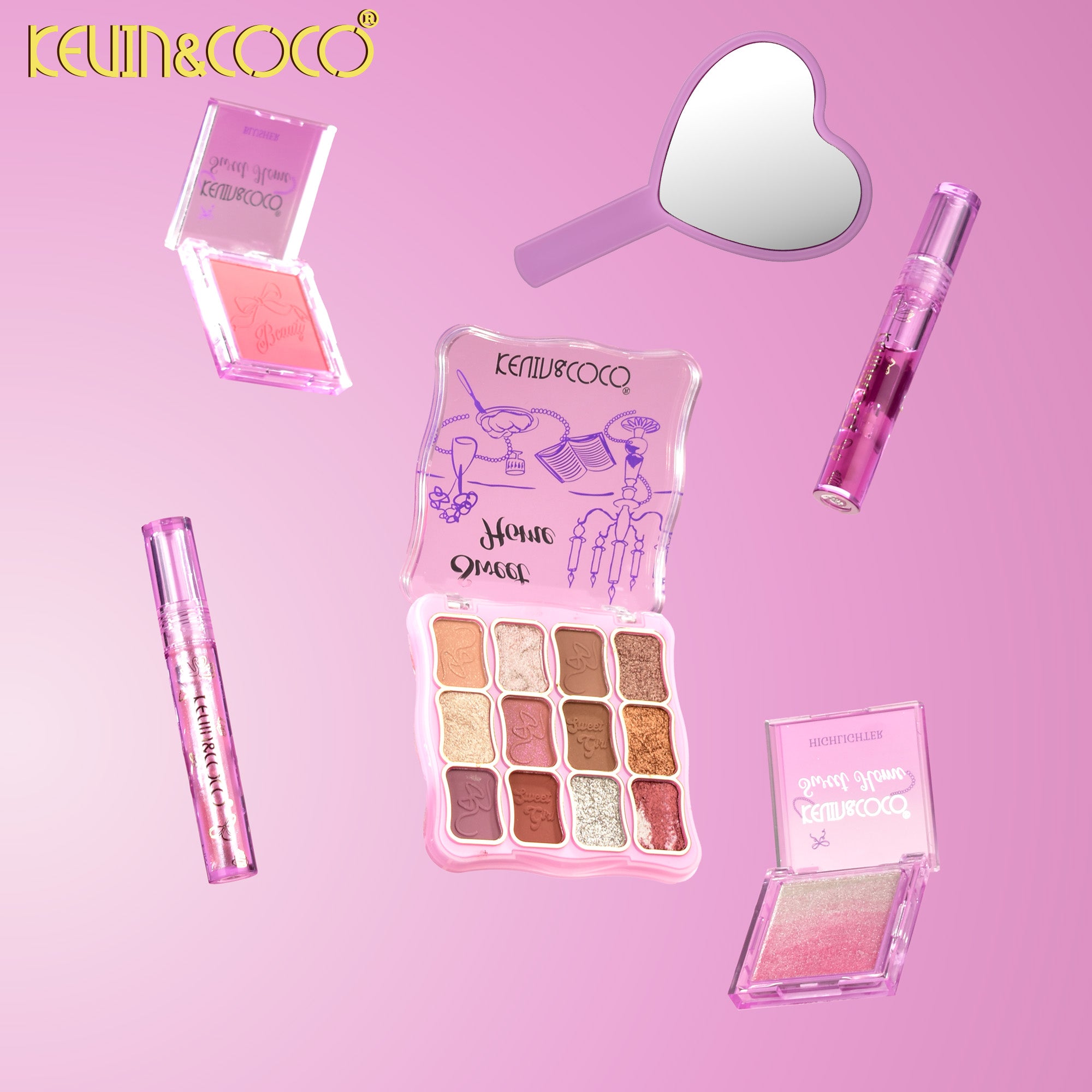 Sweet Lilac Fantasy Makeup Collection -6PCS(KC1143) | KEVIN&COCO
