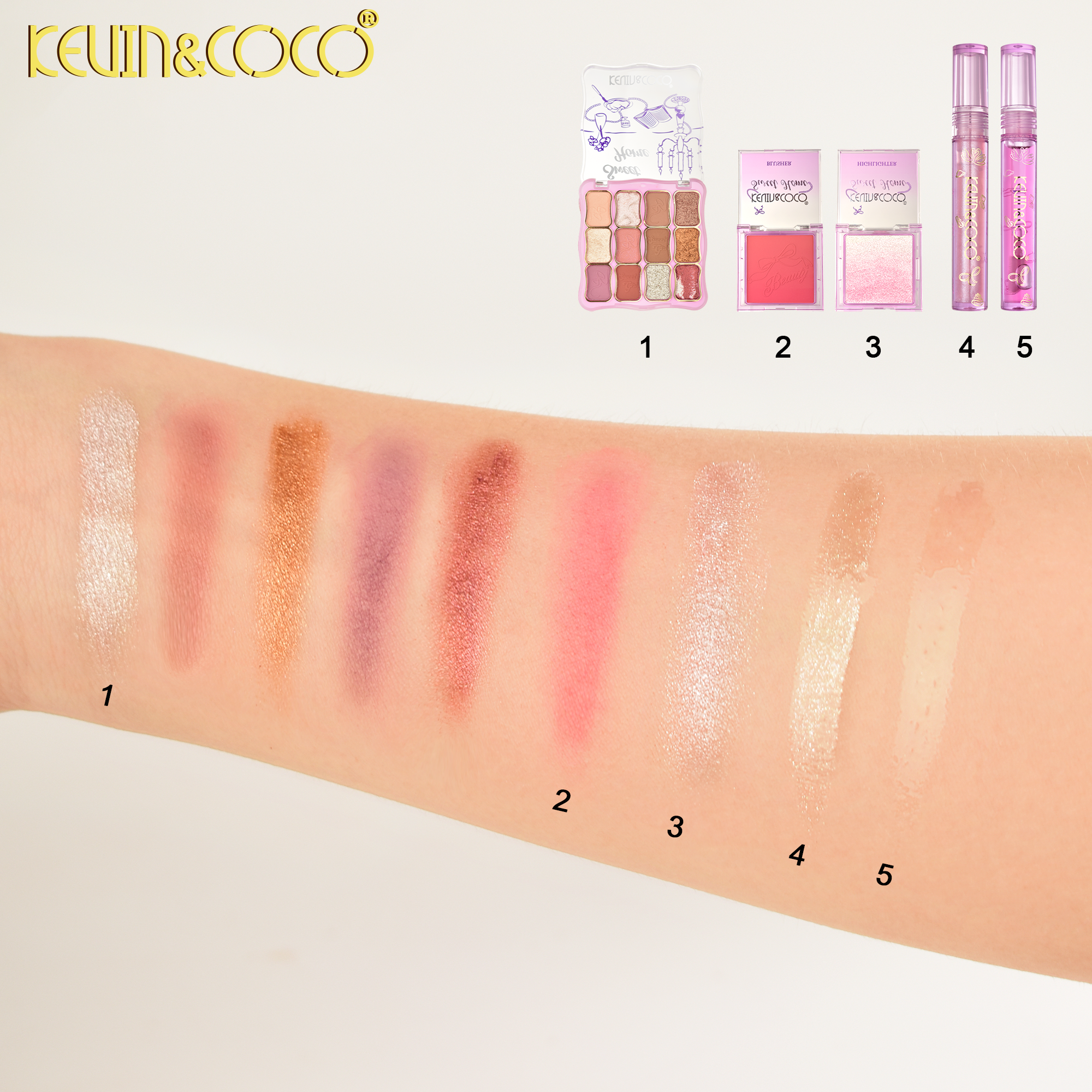 Sweet Lilac Fantasy Makeup Collection -6PCS(KC1143)