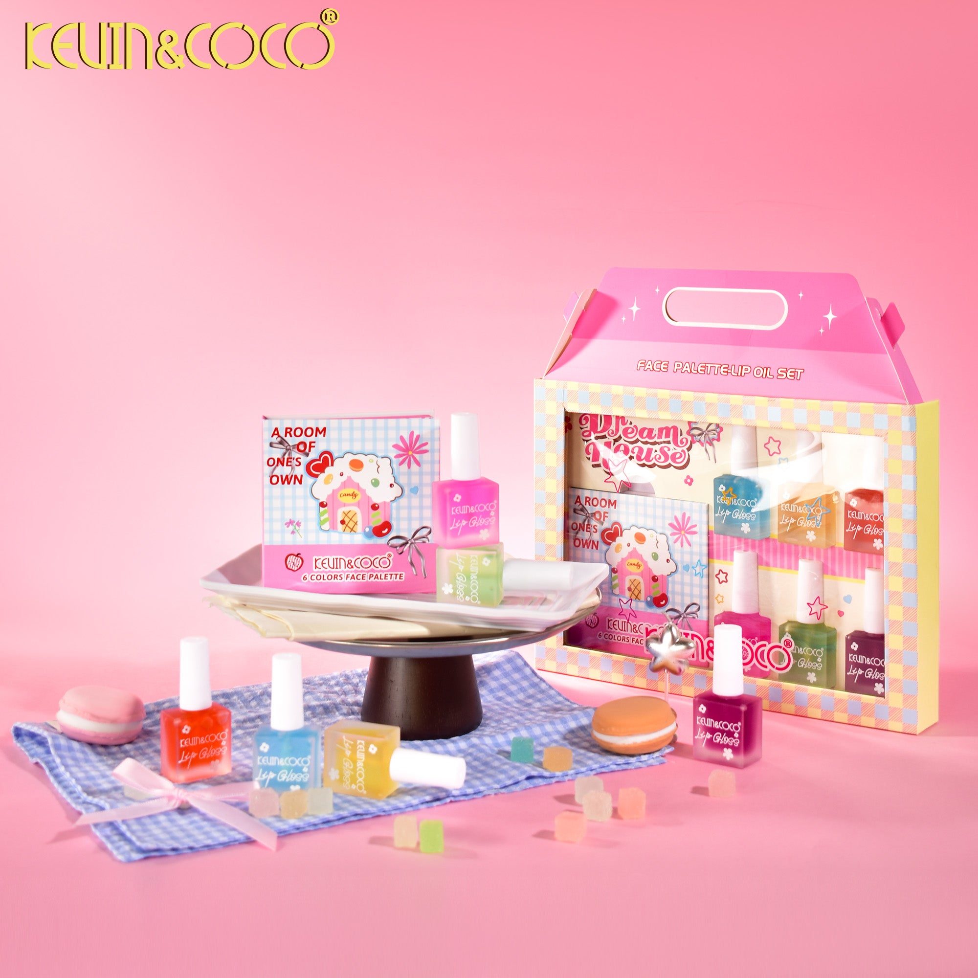 Soft Moonlight Lip Oil & Face Makeup Kit-6PCS(KC1268)