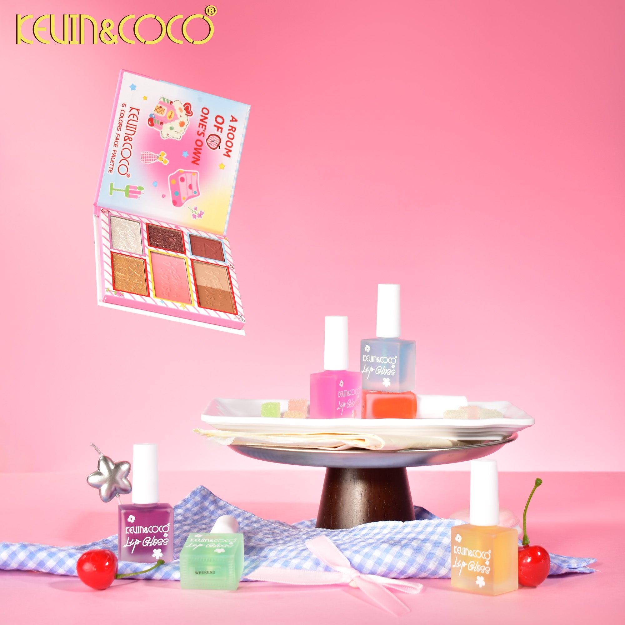Soft Moonlight Lip Oil & Face Makeup Kit-6PCS(KC1268)