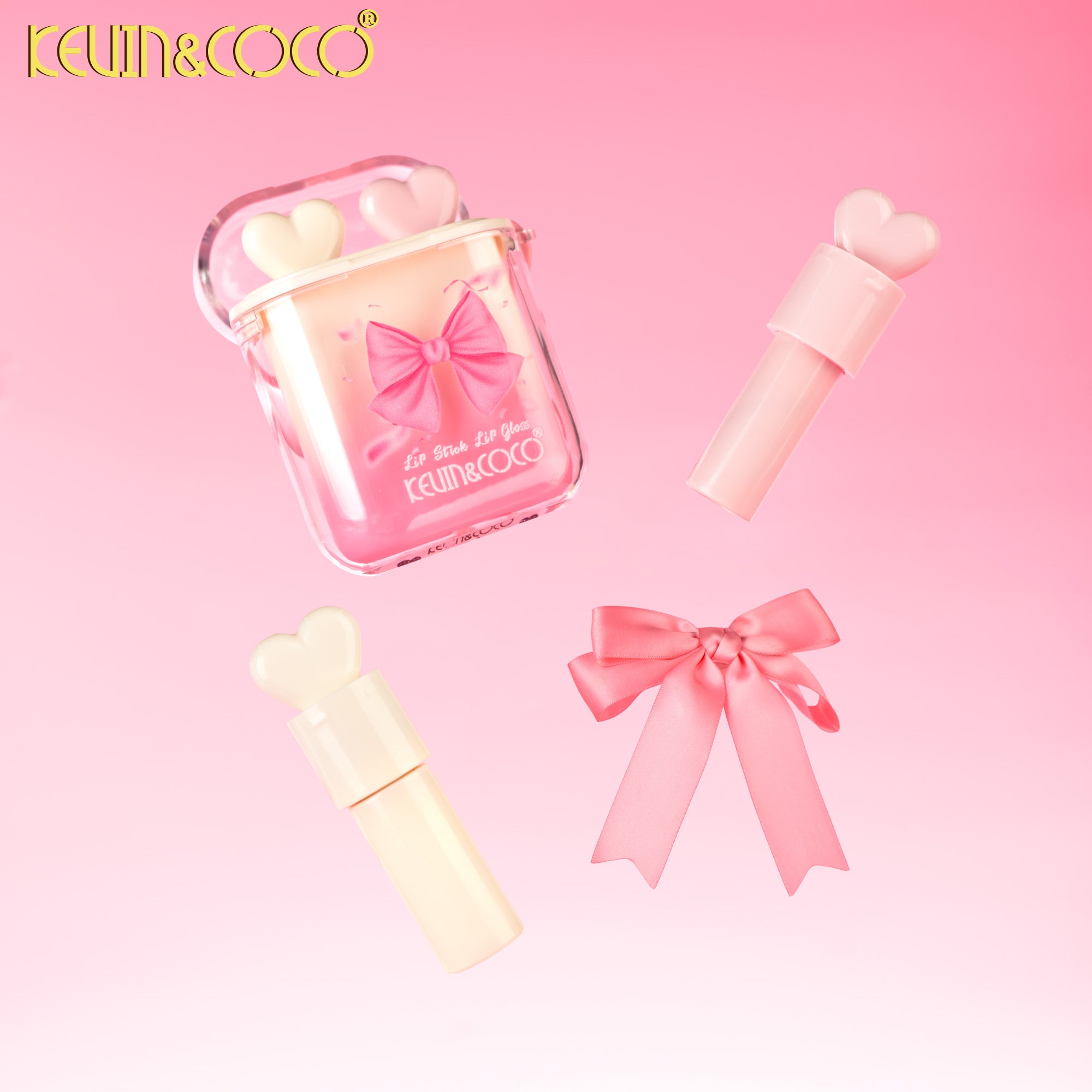 Heart Rate Lip Gloss & Lipstick Kit Display-24PCS(KC1182)