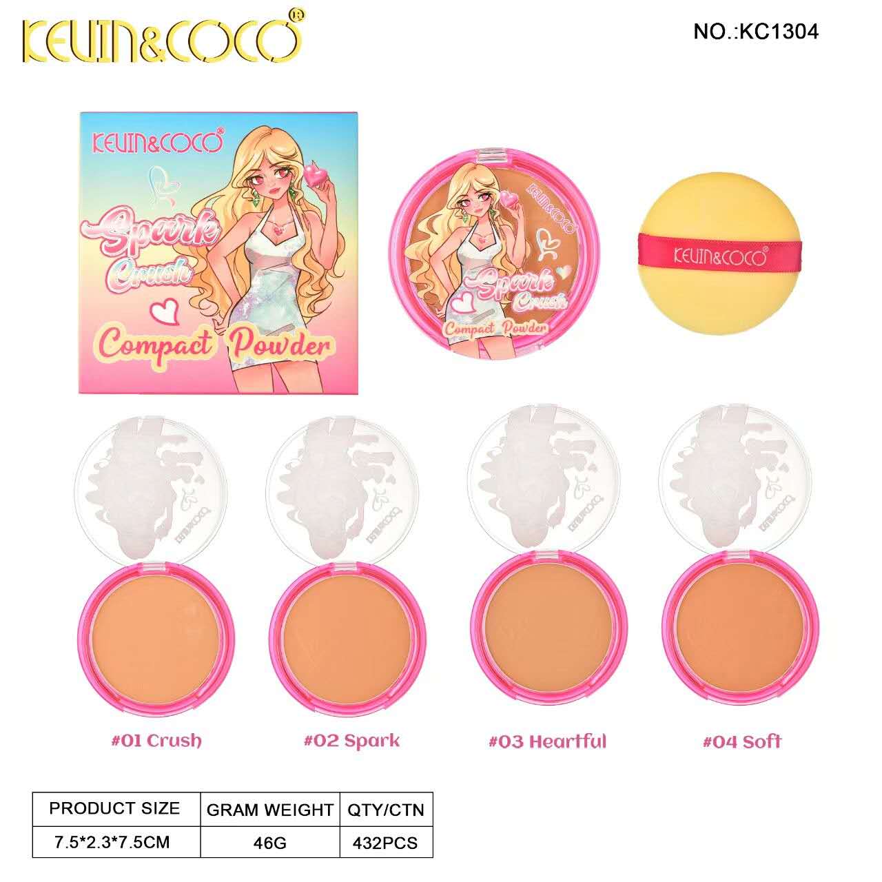 Heartbeat Spark Silky Powder Display-24PCS(KC1304)