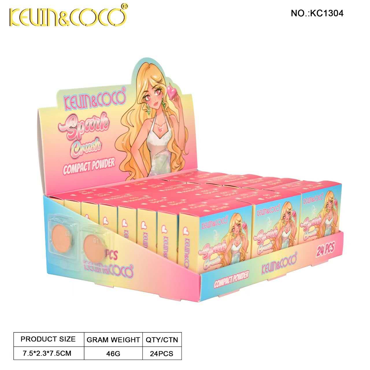 Heartbeat Spark Silky Powder Display-24PCS(KC1304)