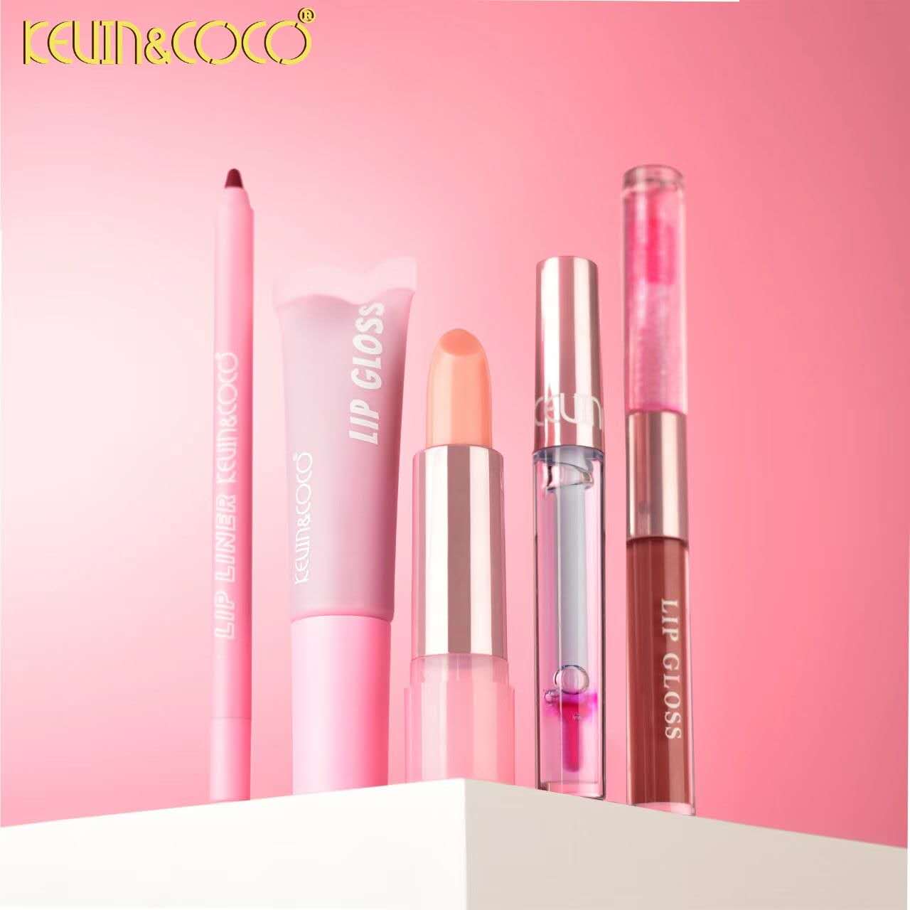 Pink Song Lip Gloss Set Display-6PCS (KC1097)