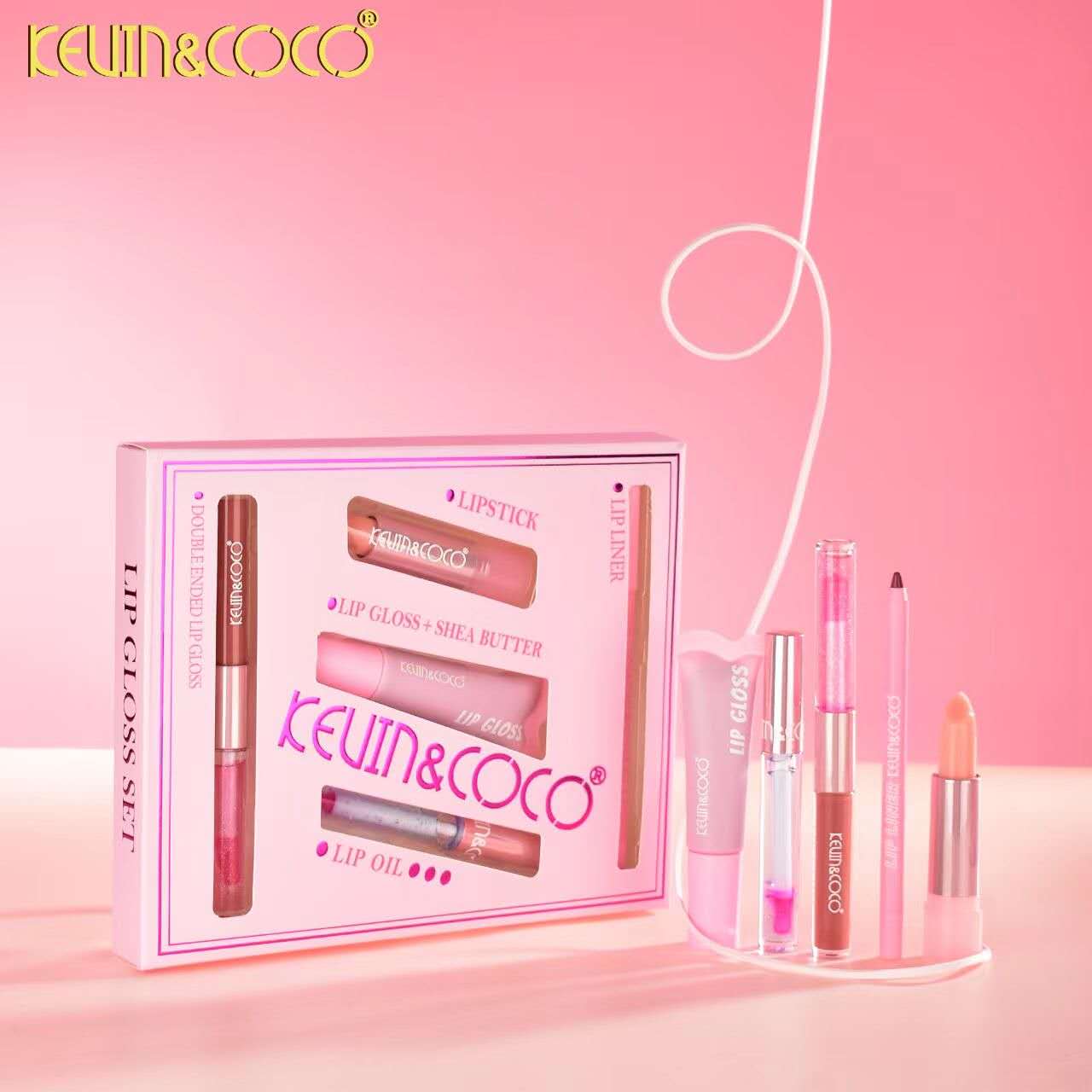 Pink Song Lip Gloss Set Display-6PCS (KC1097)