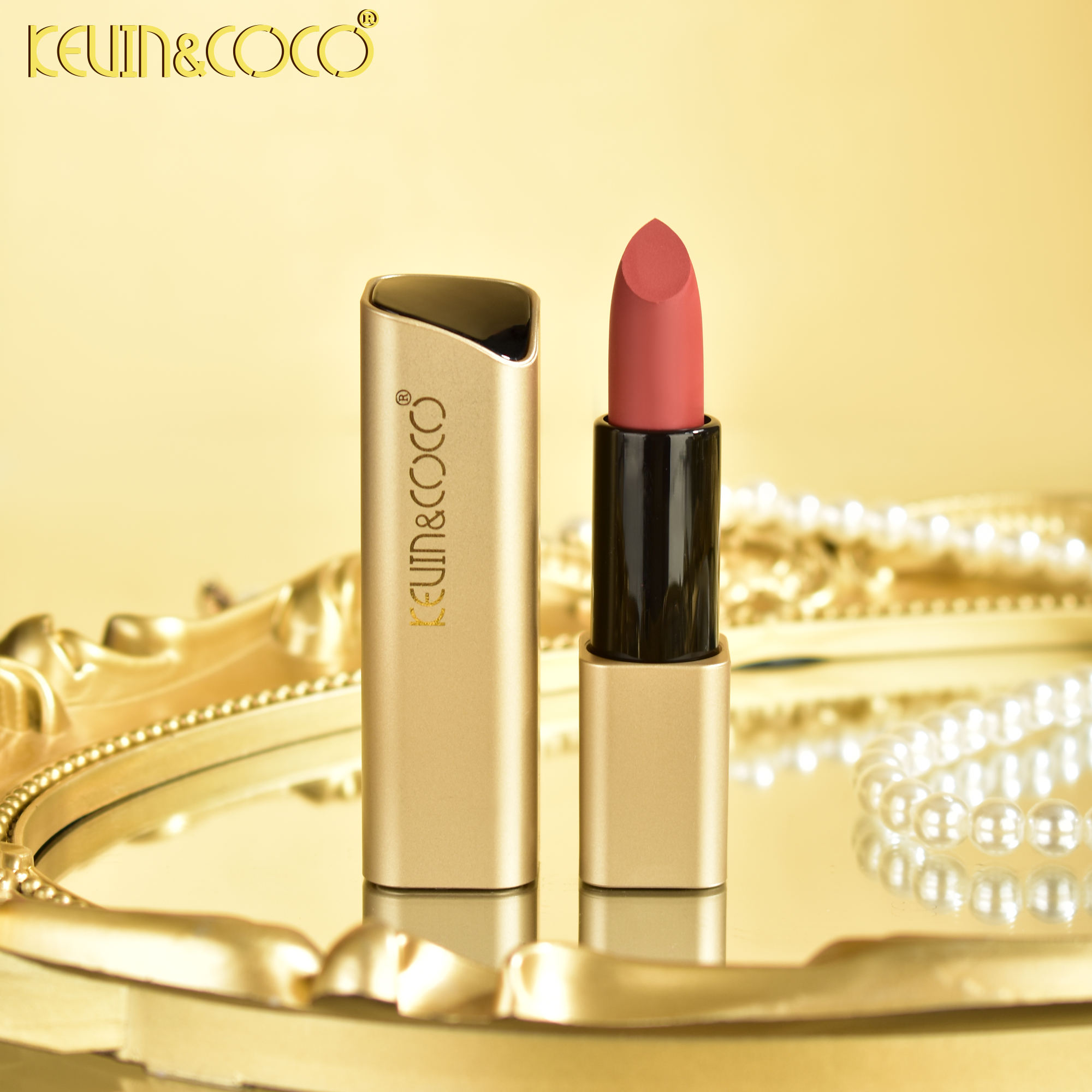 Gold Sand Mousse Moisturizing Lipstick Display-36 PCS(KC1204)