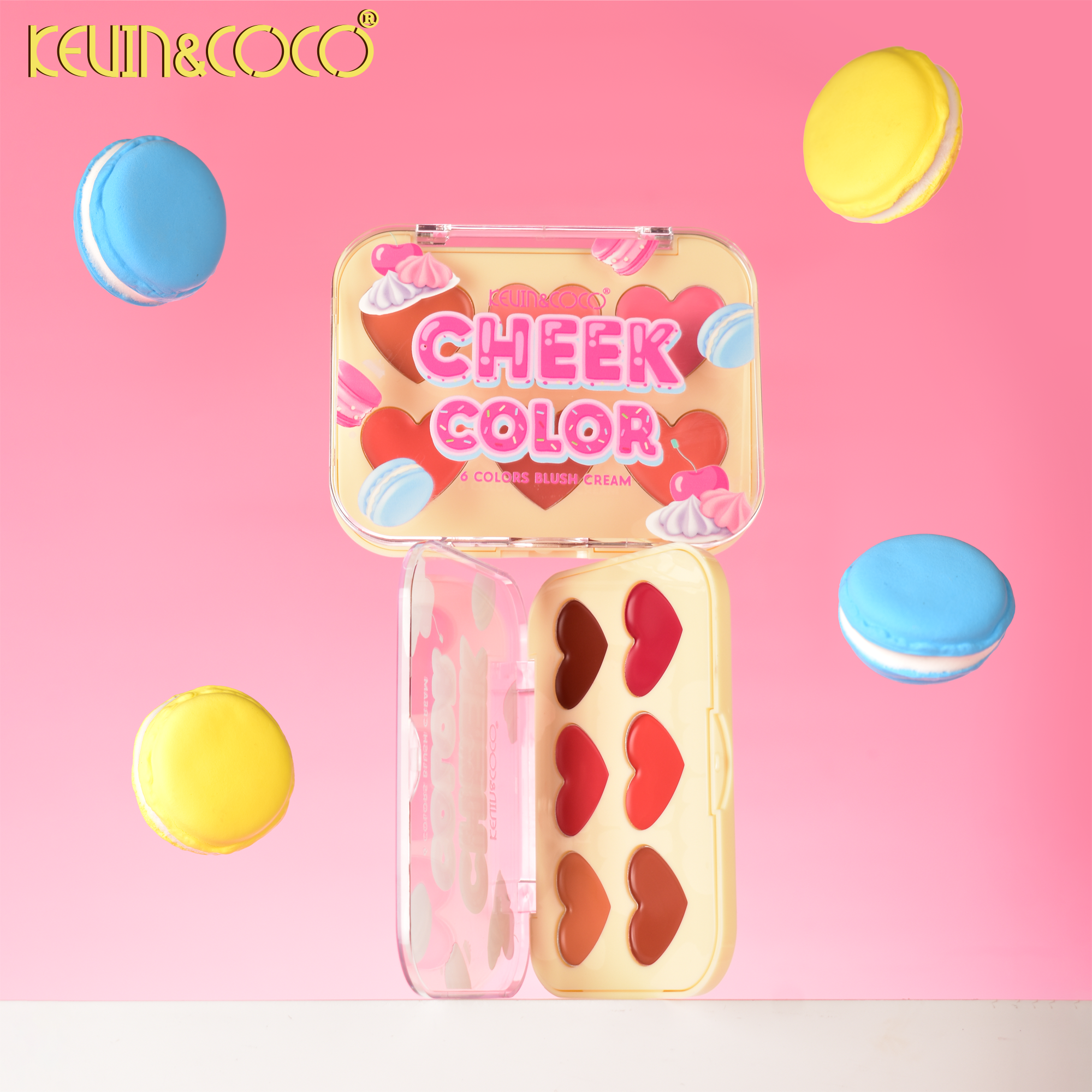 Blooming Sweetheart 6-in-1 Cream Blush & Contour Palette Display -12 PCS(KC1280/KC1281)