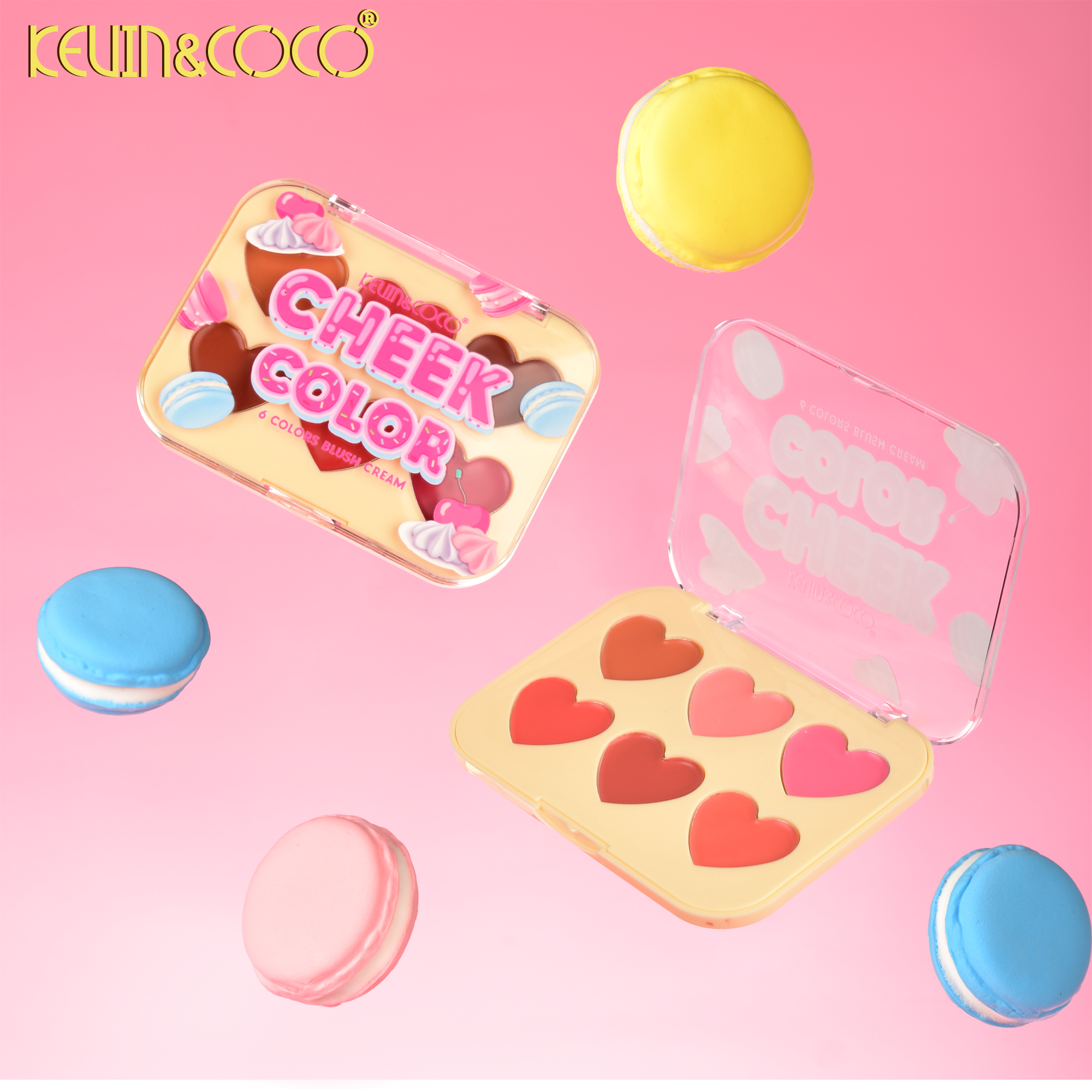 Blooming Sweetheart 6-in-1 Cream Blush & Contour Palette Display -12 PCS(KC1280/KC1281)