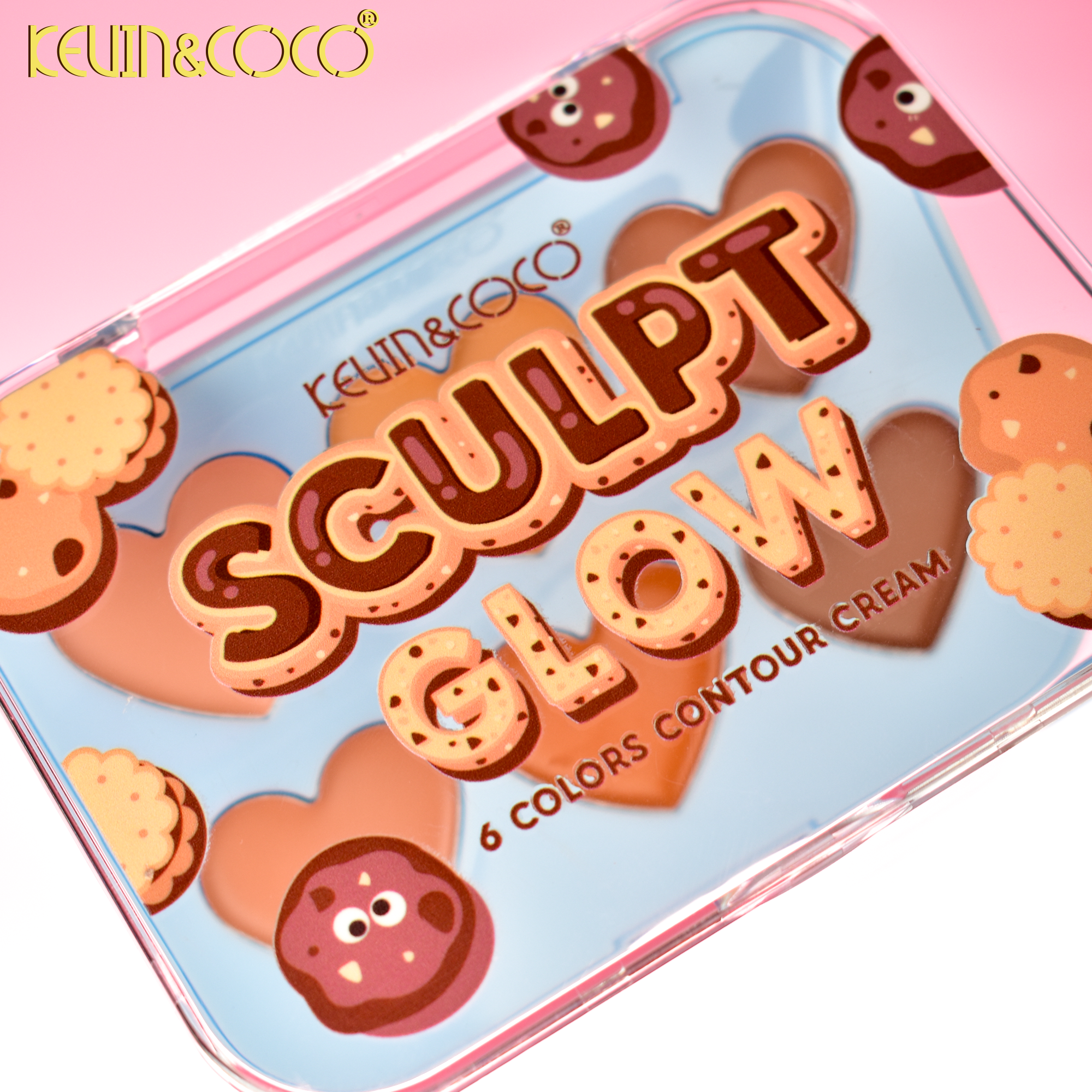 Blooming Sweetheart 6-in-1 Cream Blush & Contour Palette Display -12 PCS(KC1280/KC1281)