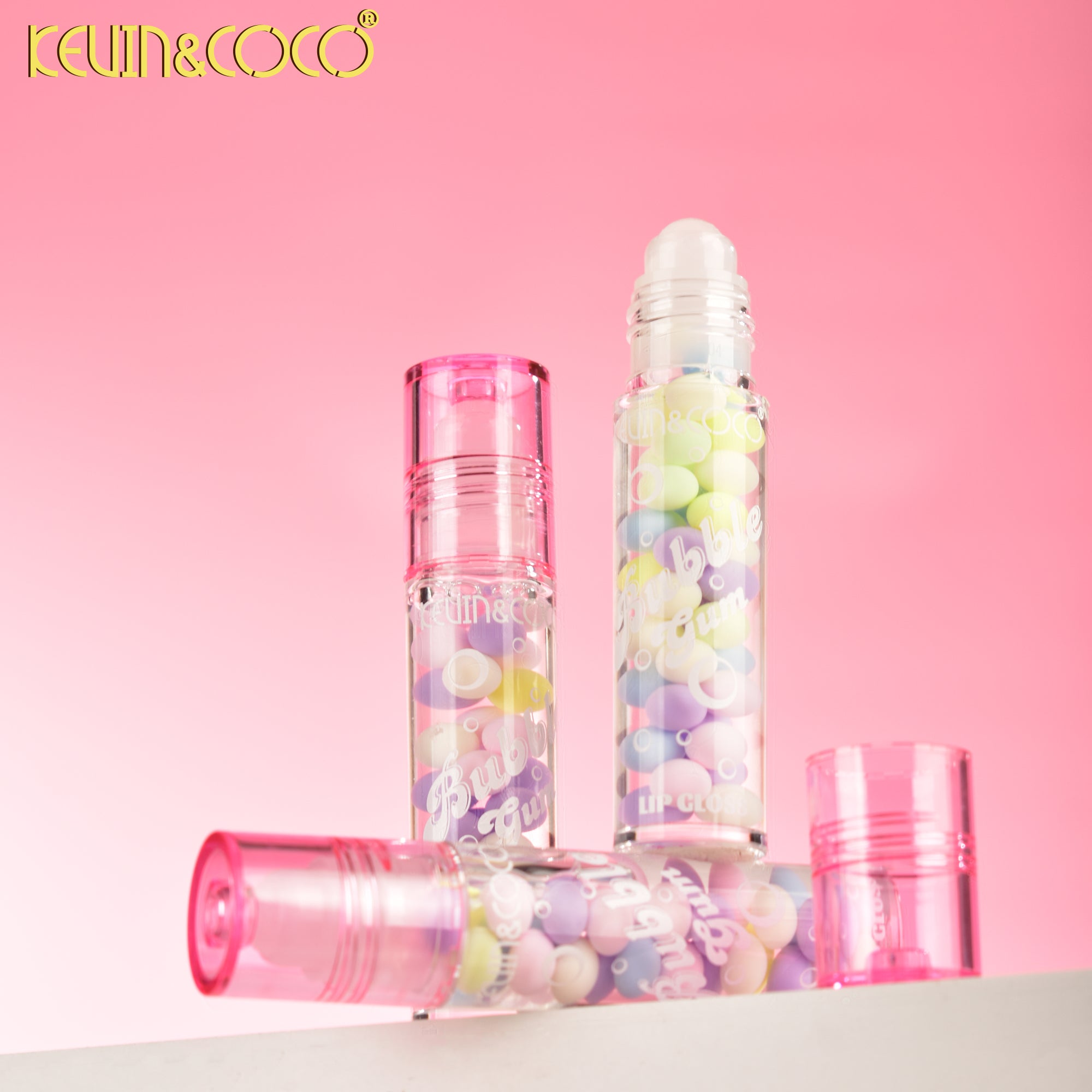 Rainbow Caramel Roll-On Lip Oil Display-36 PCS(KC1232)