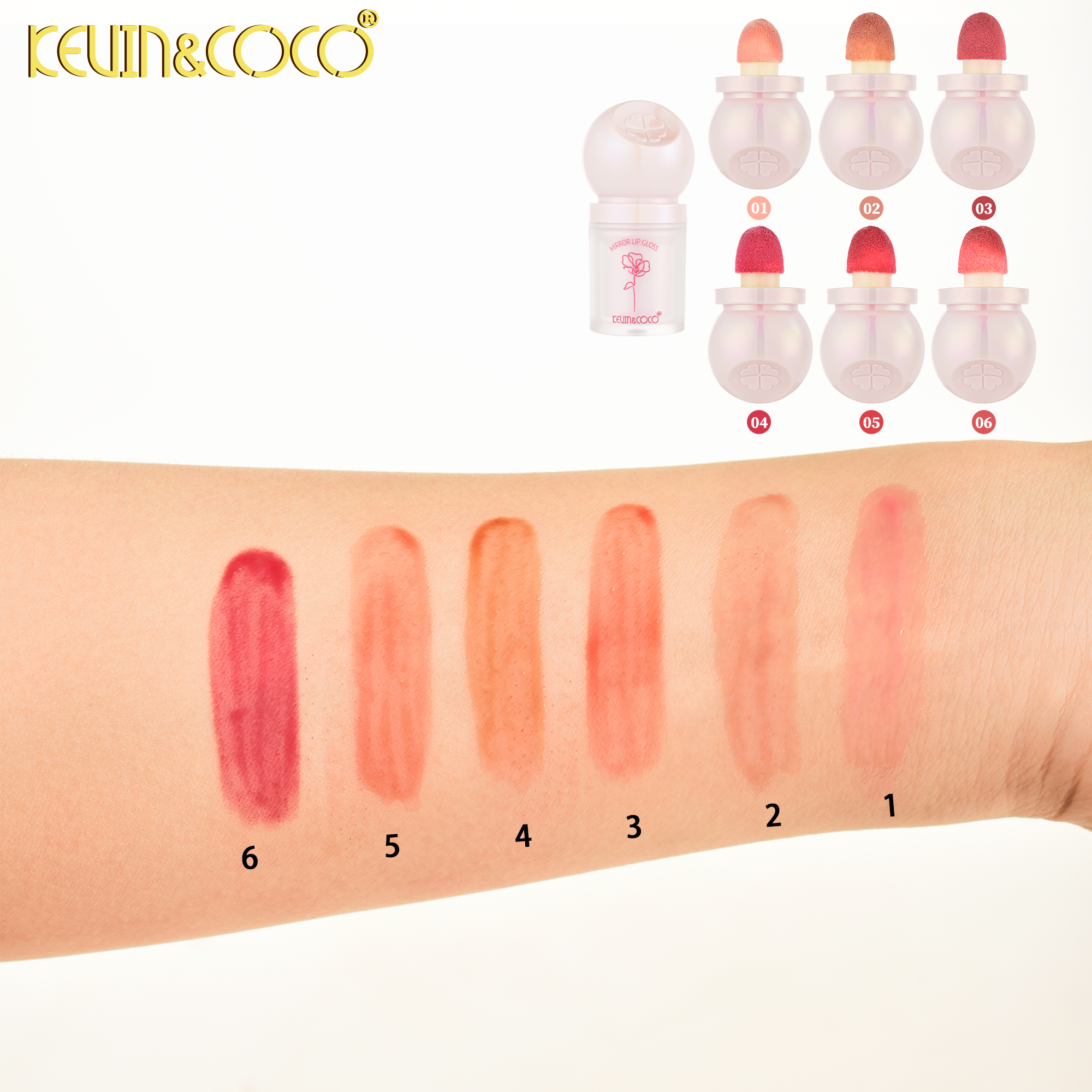 Rose Romance Lip Gloss-36 PCS(KC1198)