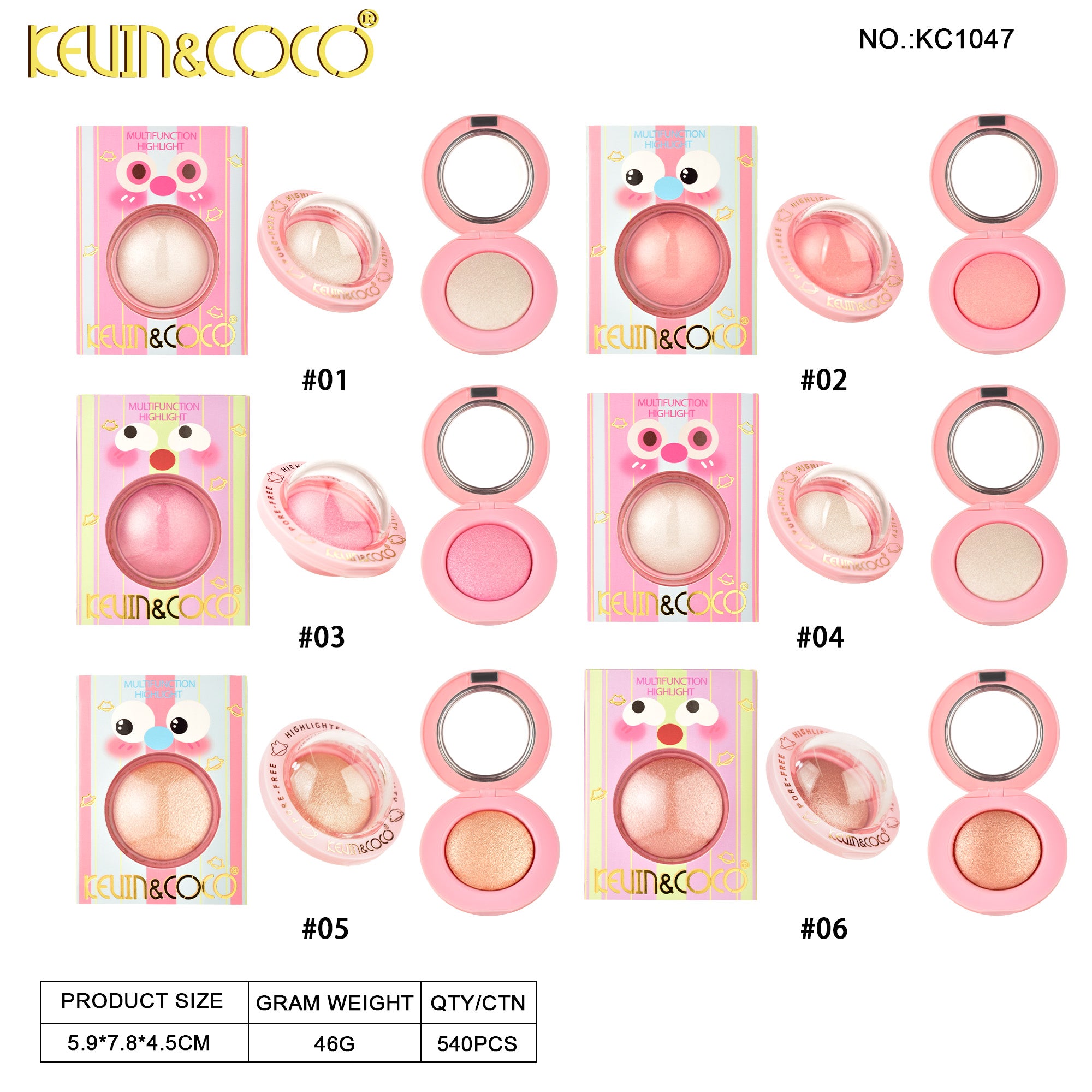 Pet Planet Highlighter Powder-12 PCS(KC1047)