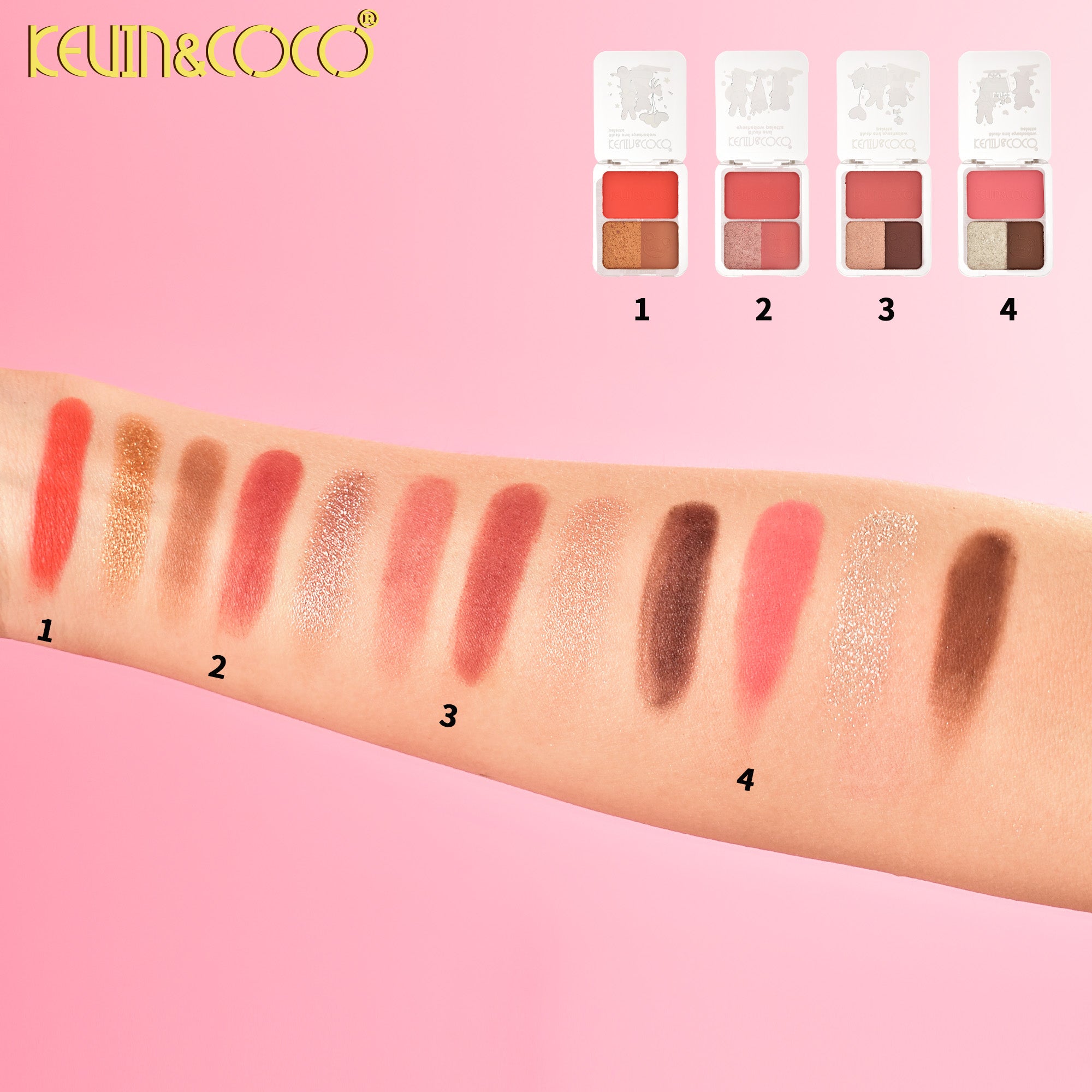 3D Blush & Eyeshadow  Palette-24PCS(KC1224)