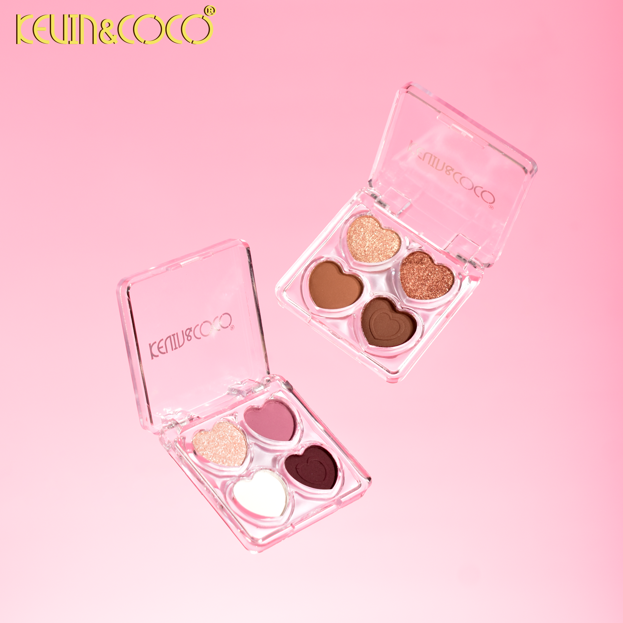 Heart Inflation Kit: Eyeshadow, Blush, Lipstick, Lip Gloss Set-6pcs (KC1096)