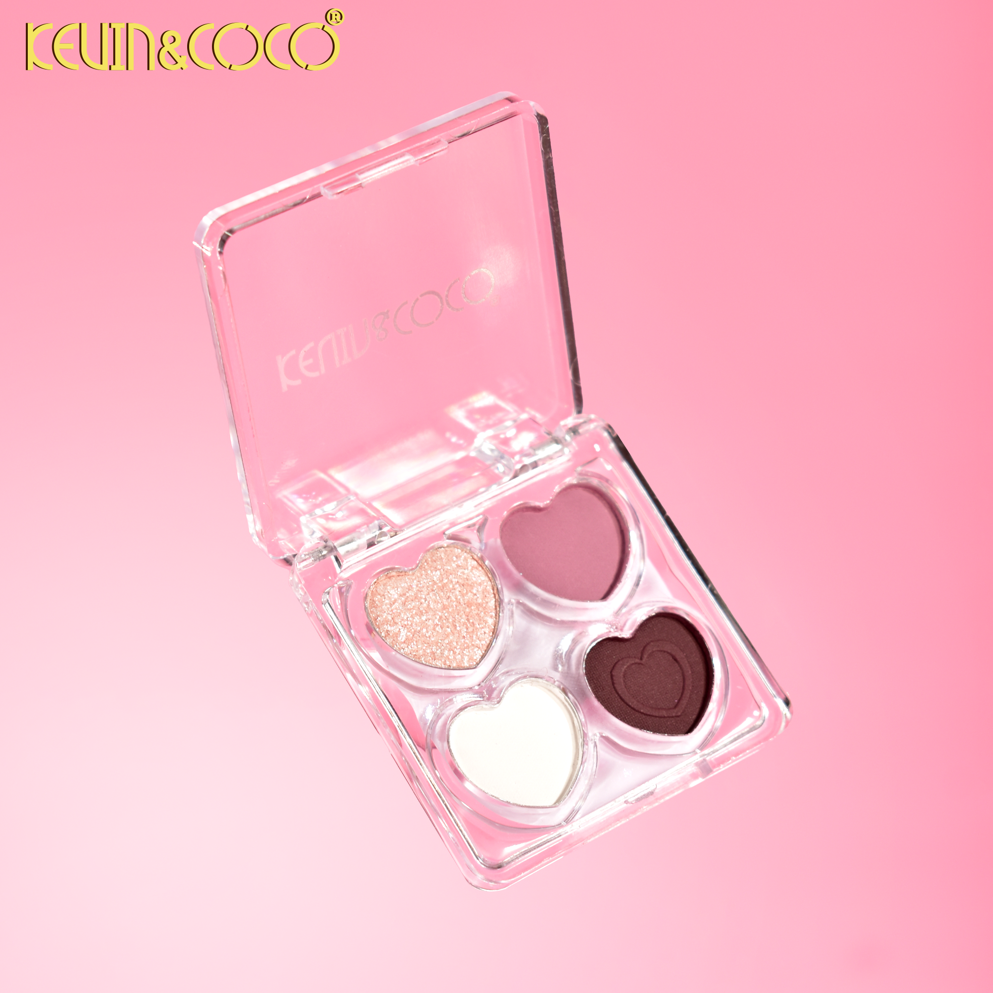 Heart Inflation Kit: Eyeshadow, Blush, Lipstick, Lip Gloss Set-6pcs (KC1096)