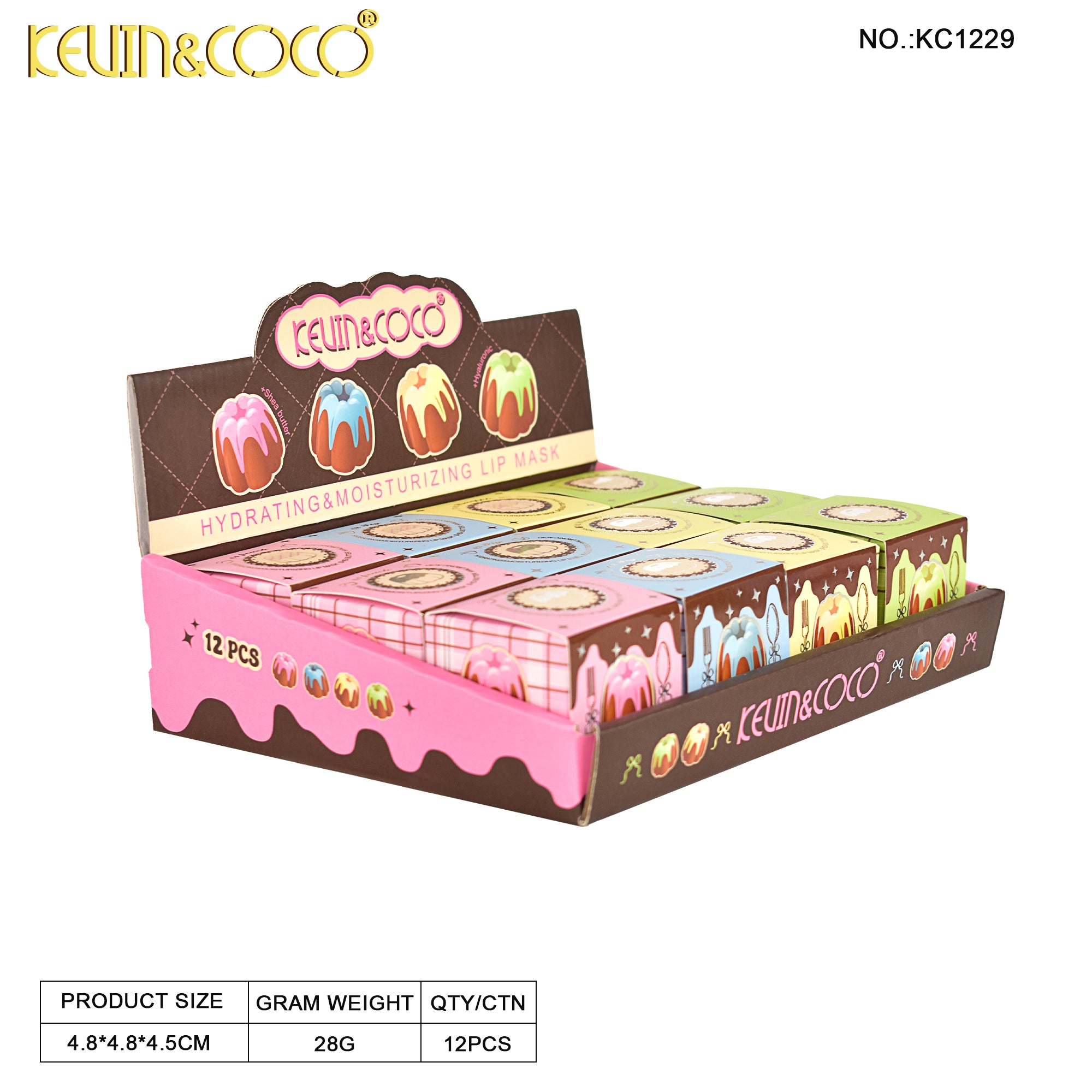 Canelé Series Tube-Style Chocolate-Flavor Lip Mask-12PCS (KC1229