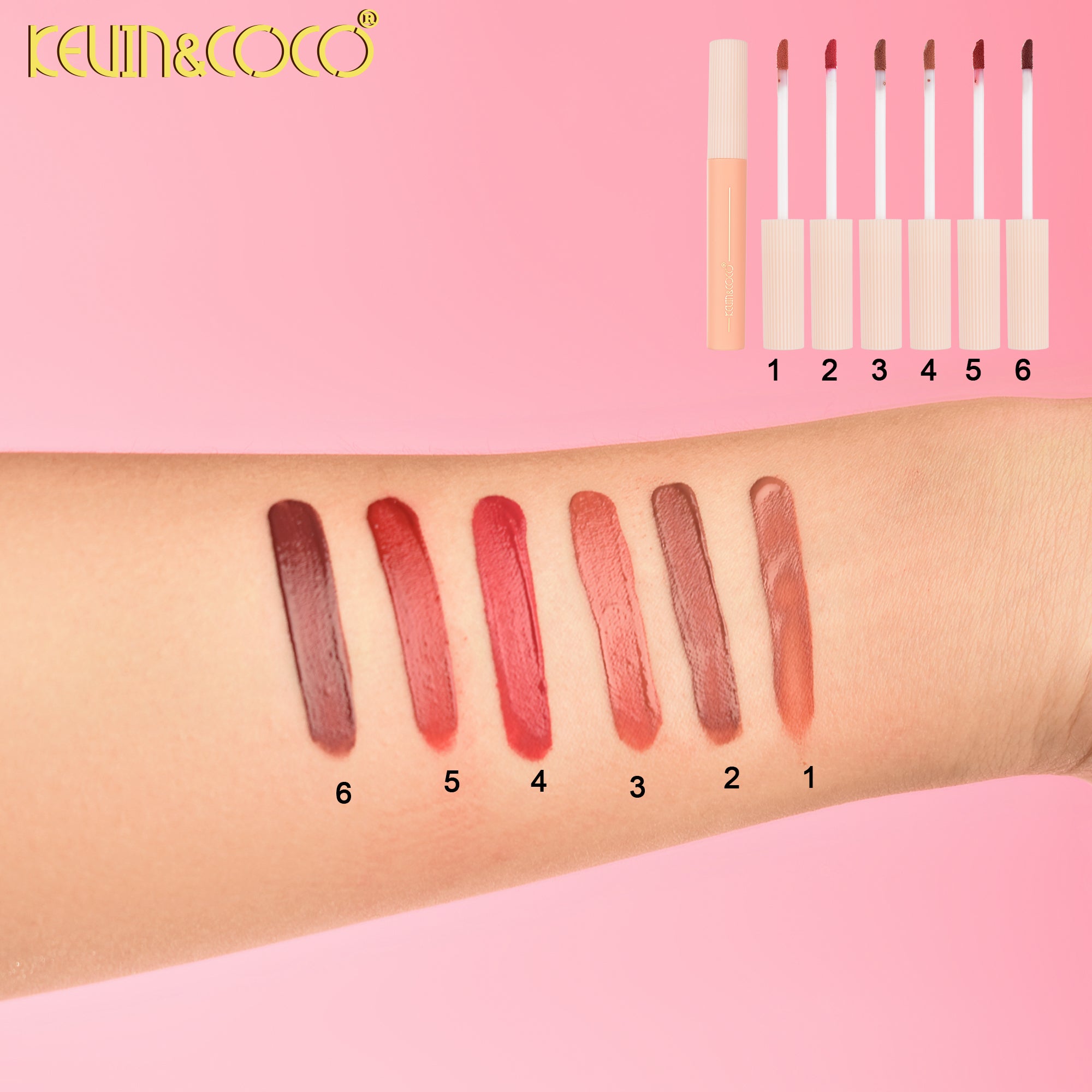 Shades of the Desert: 6-Piece Lip Gloss Collection-12 Sets (KC1314)