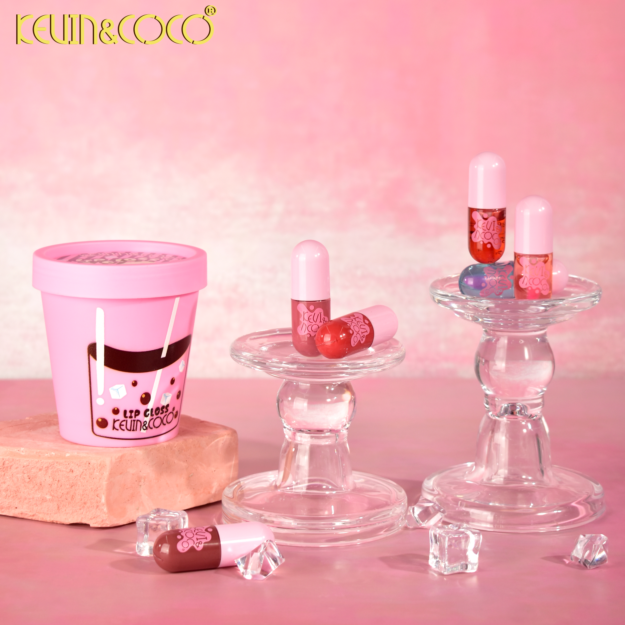 Milk Tea Boba 6-Piece Lip Gloss -6 Sets (KC1228)