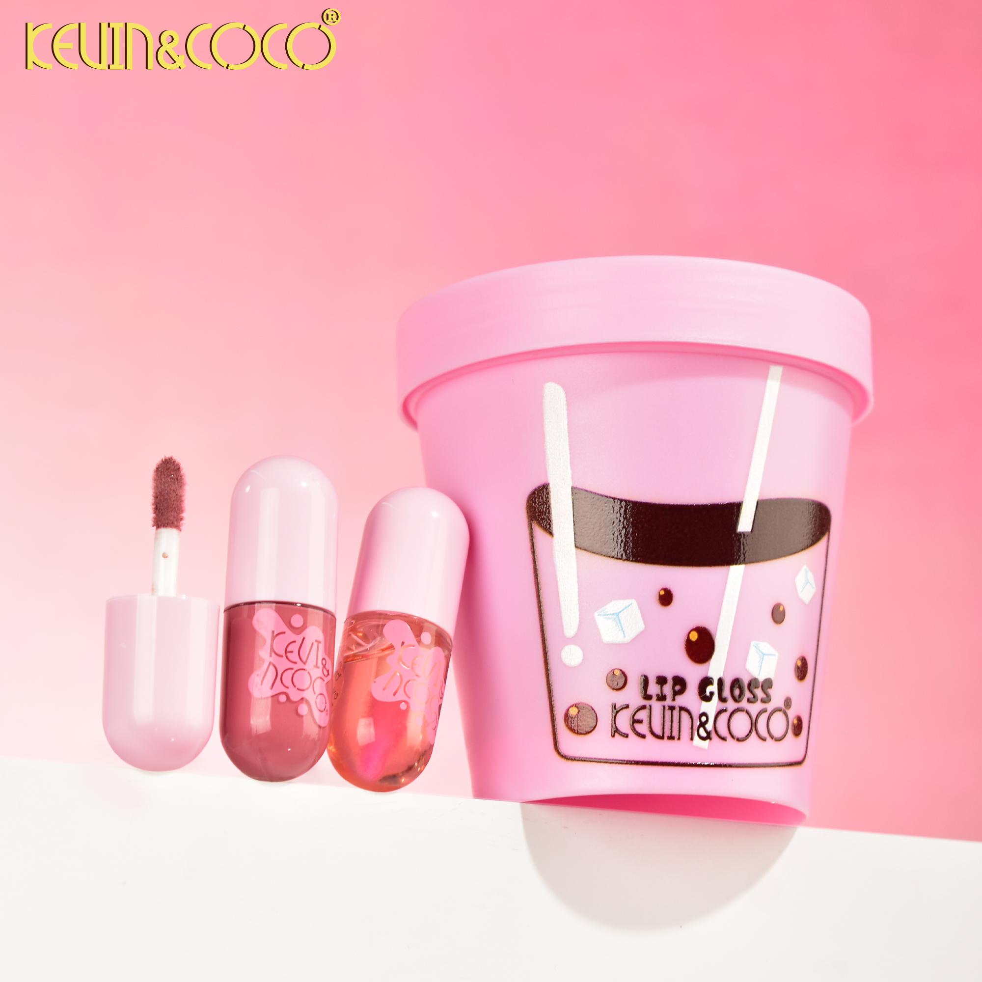 Milk Tea Boba 6-Piece Lip Gloss -6 Sets (KC1228)
