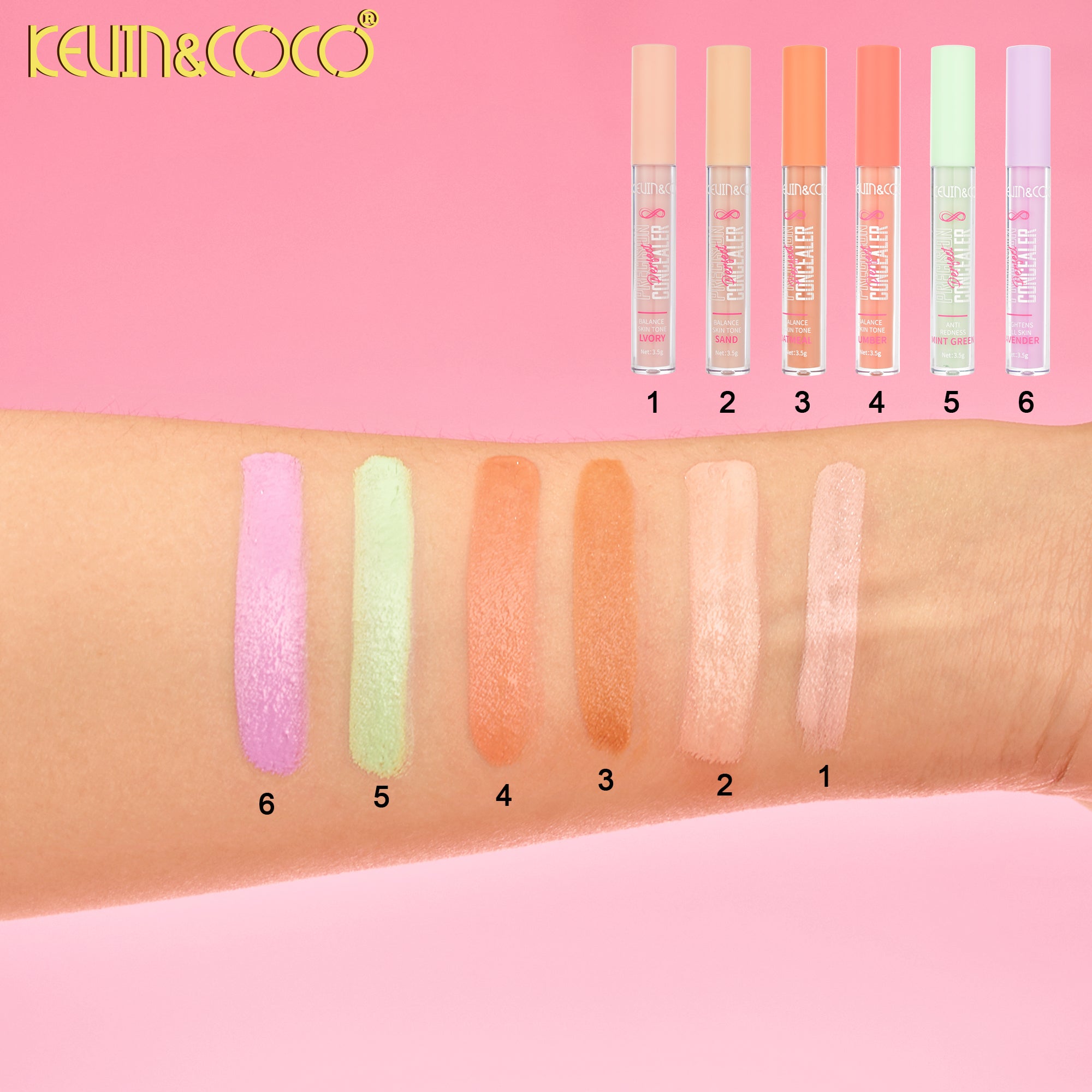 6-Color Liquid Correcting & Concealing -36PCS(KC1233)