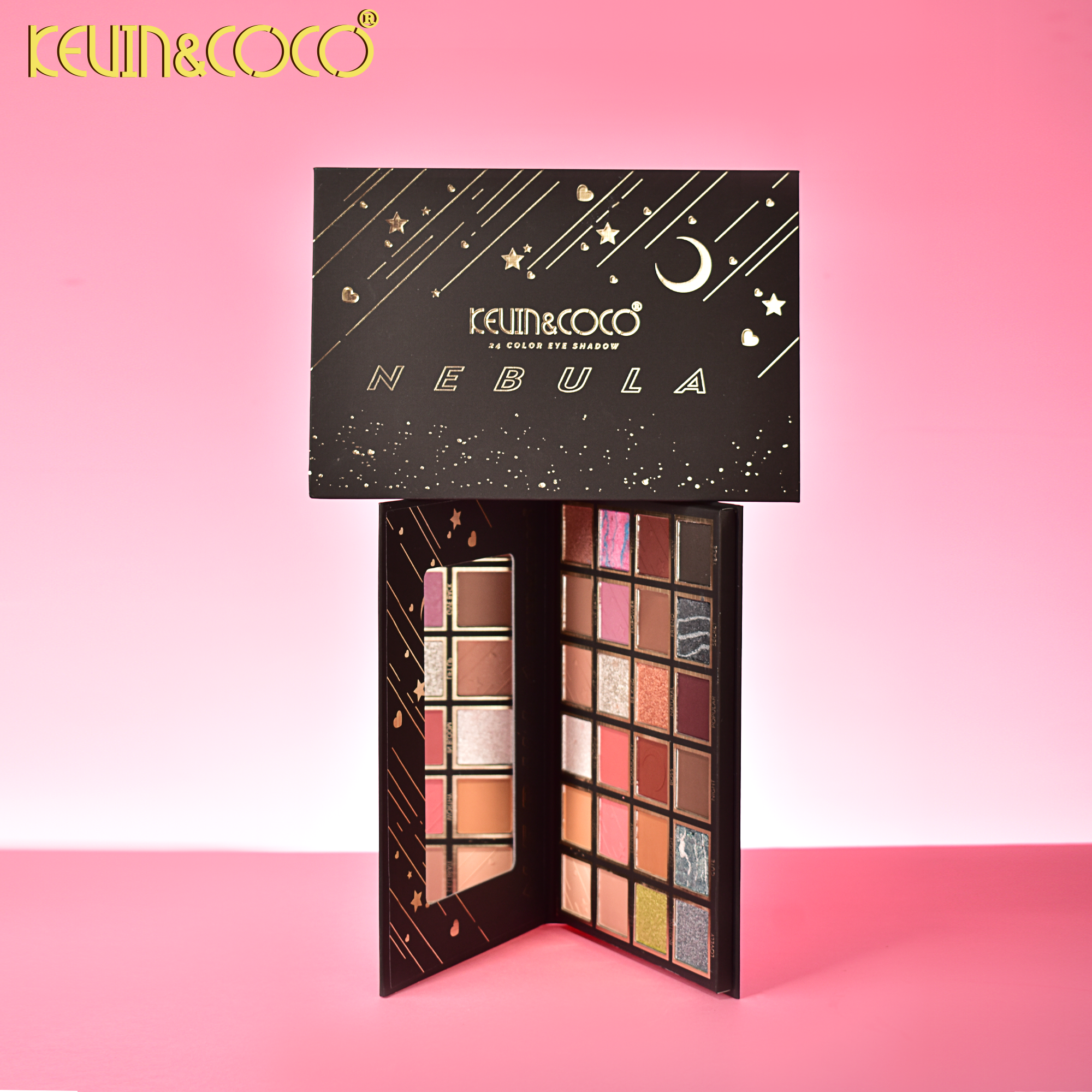 Starry Sky 24-Color Eyeshadow Palette /Black-6PCS(KC1379)