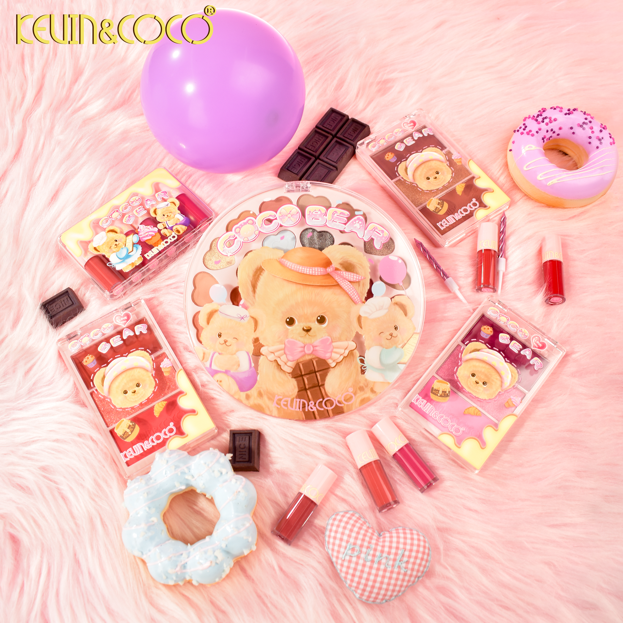 Cocoa Bear Series 3-Color Blush Palette-24PCS(KC1210)