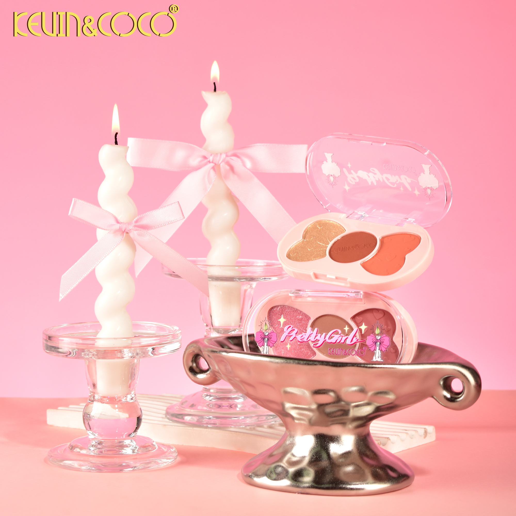 Powder & Bow 3-Color Eyeshadow Palette-24PCS(KC1163)