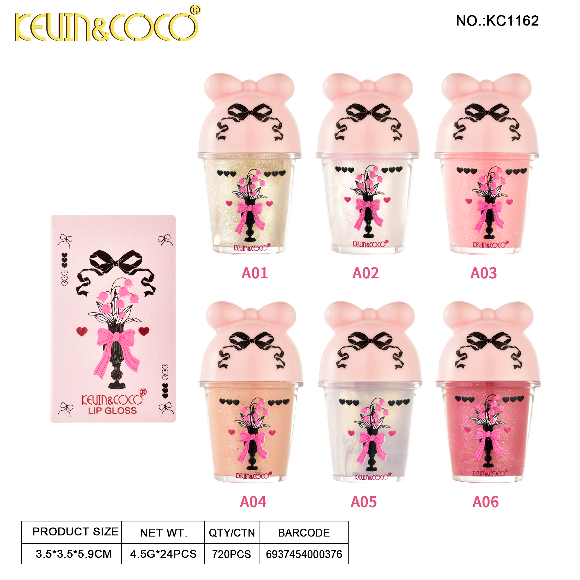 Pink Ribbon Lip Crème -24pcs（KC1162/KC1256）