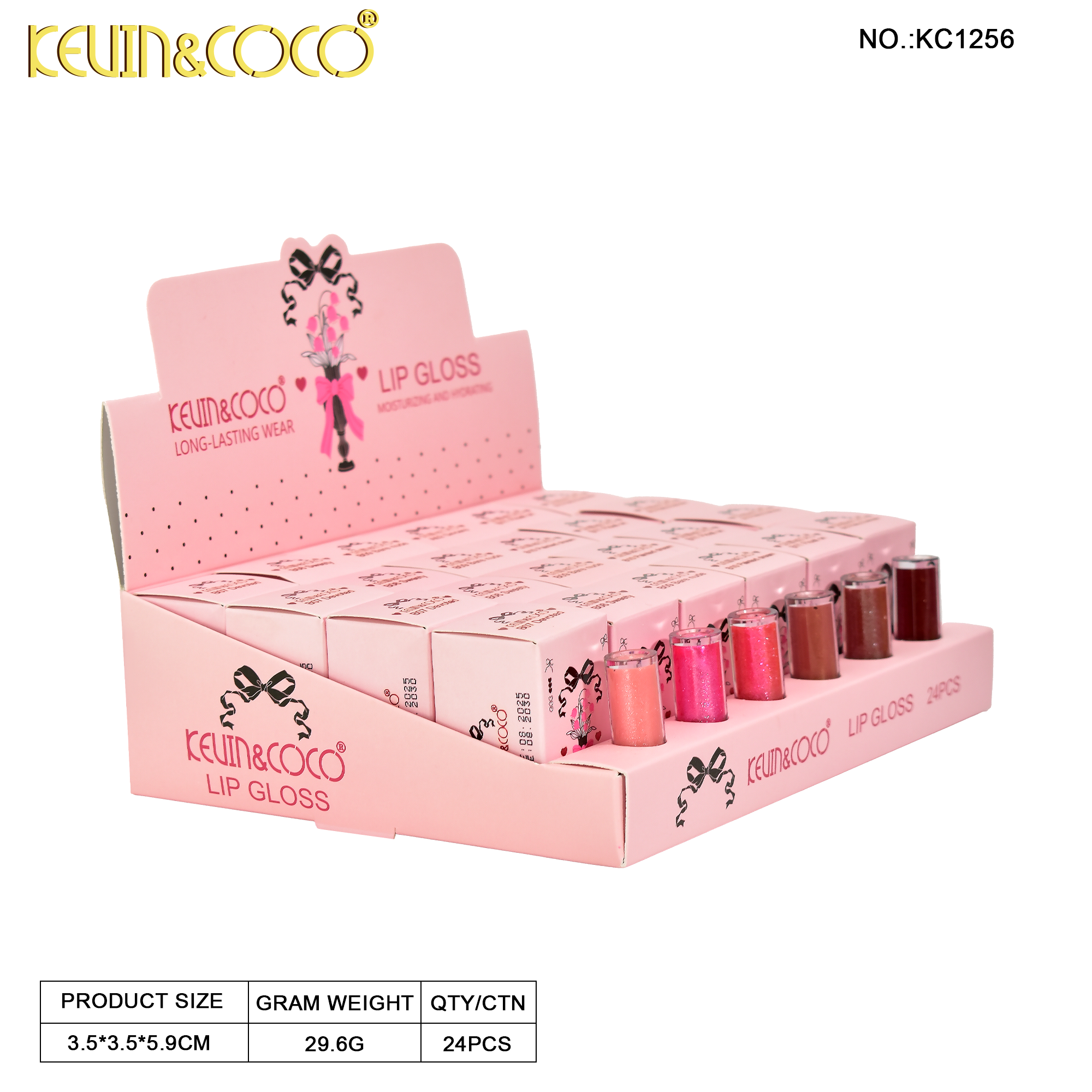Pink Ribbon Lip Crème -24pcs（KC1162/KC1256）