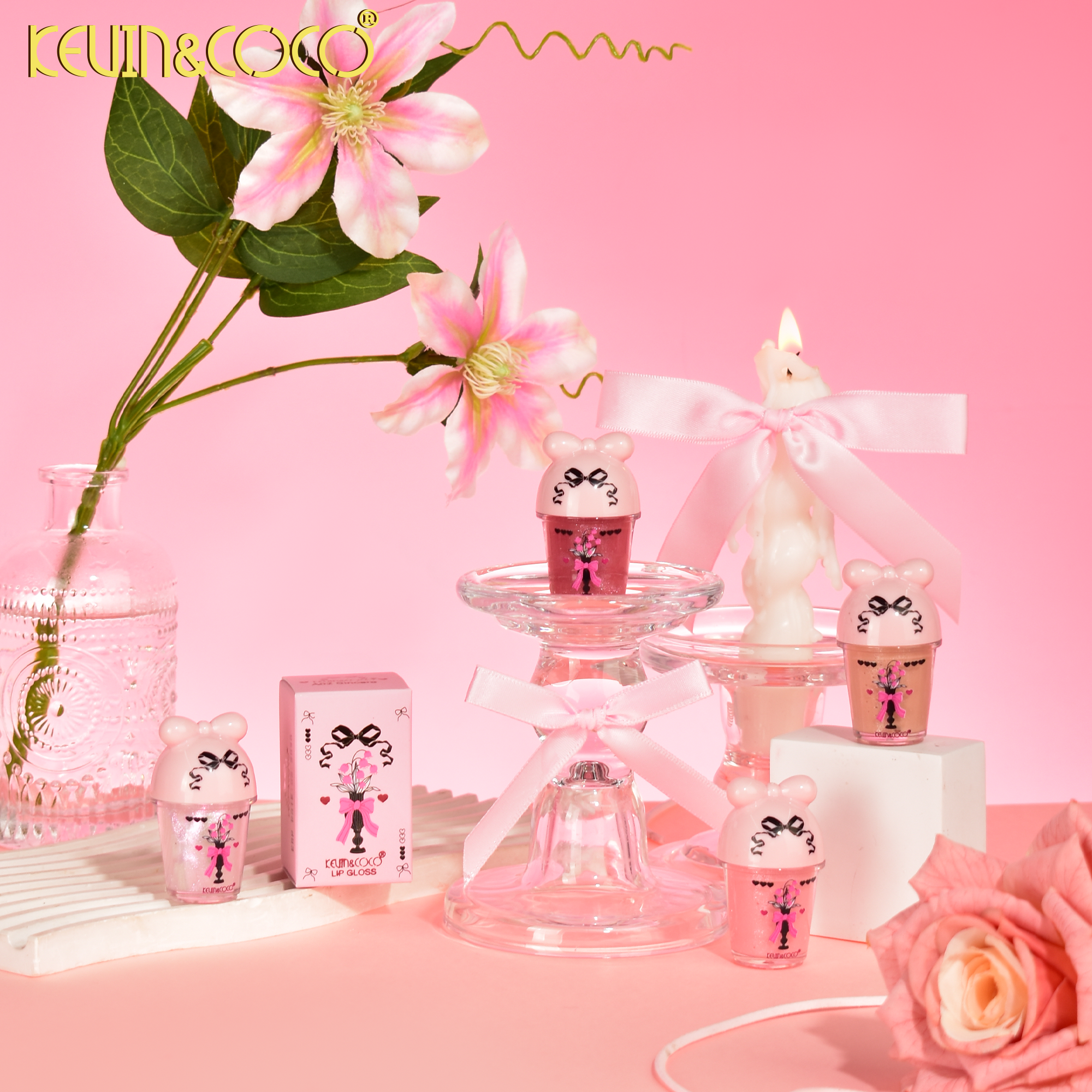 Pink Ribbon Lip Crème -24pcs（KC1162/KC1256）