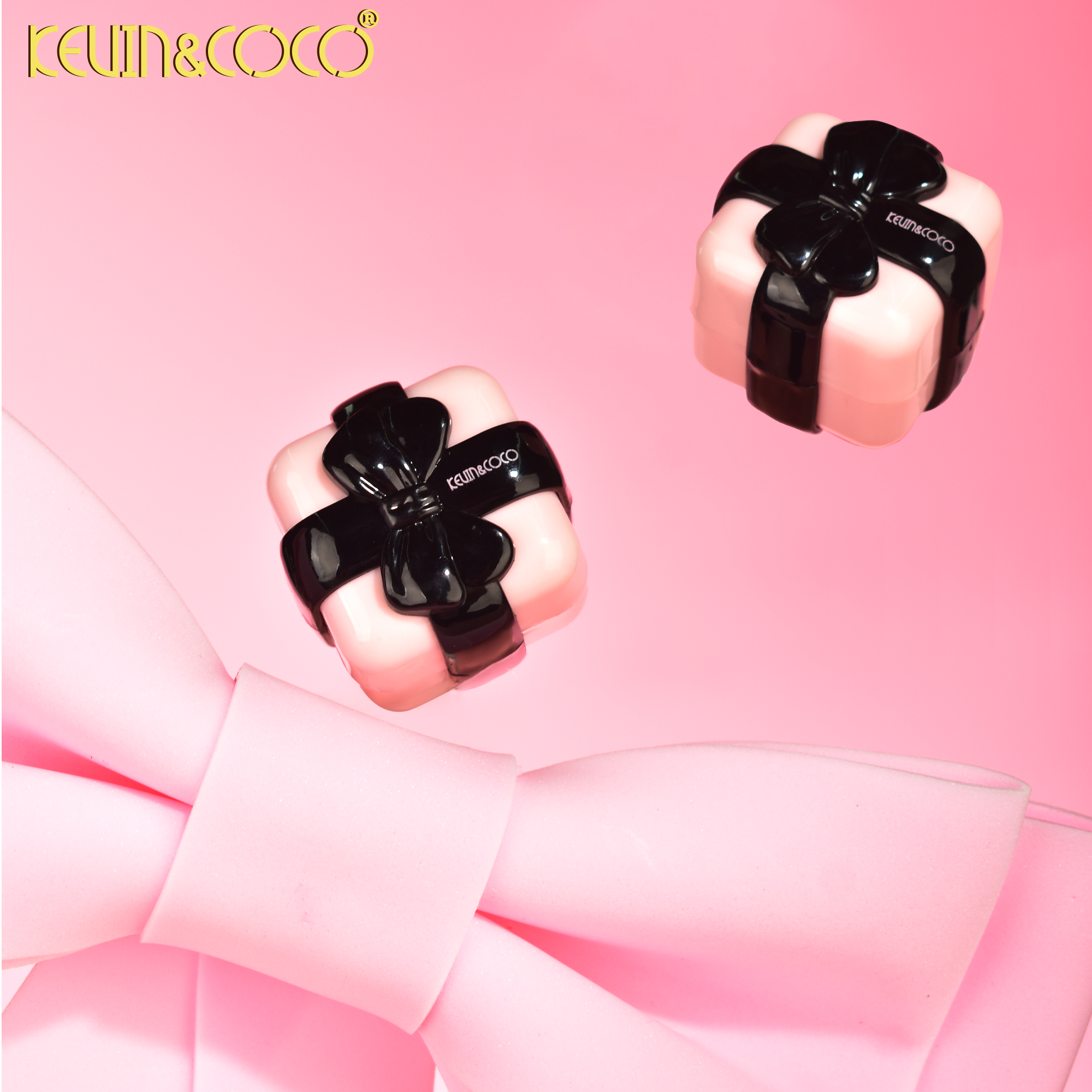 Pink & Black Bow Series Lip Mask-12 PCS (KC1164)
