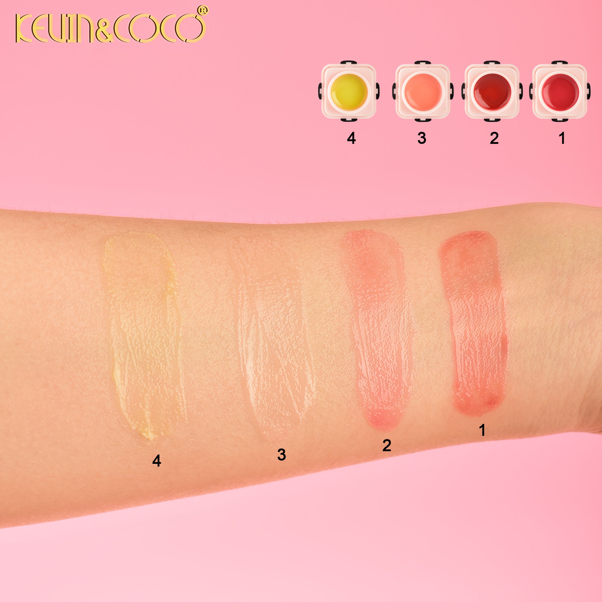 Pink & Black Bow Series Lip Mask-12 PCS (KC1164)
