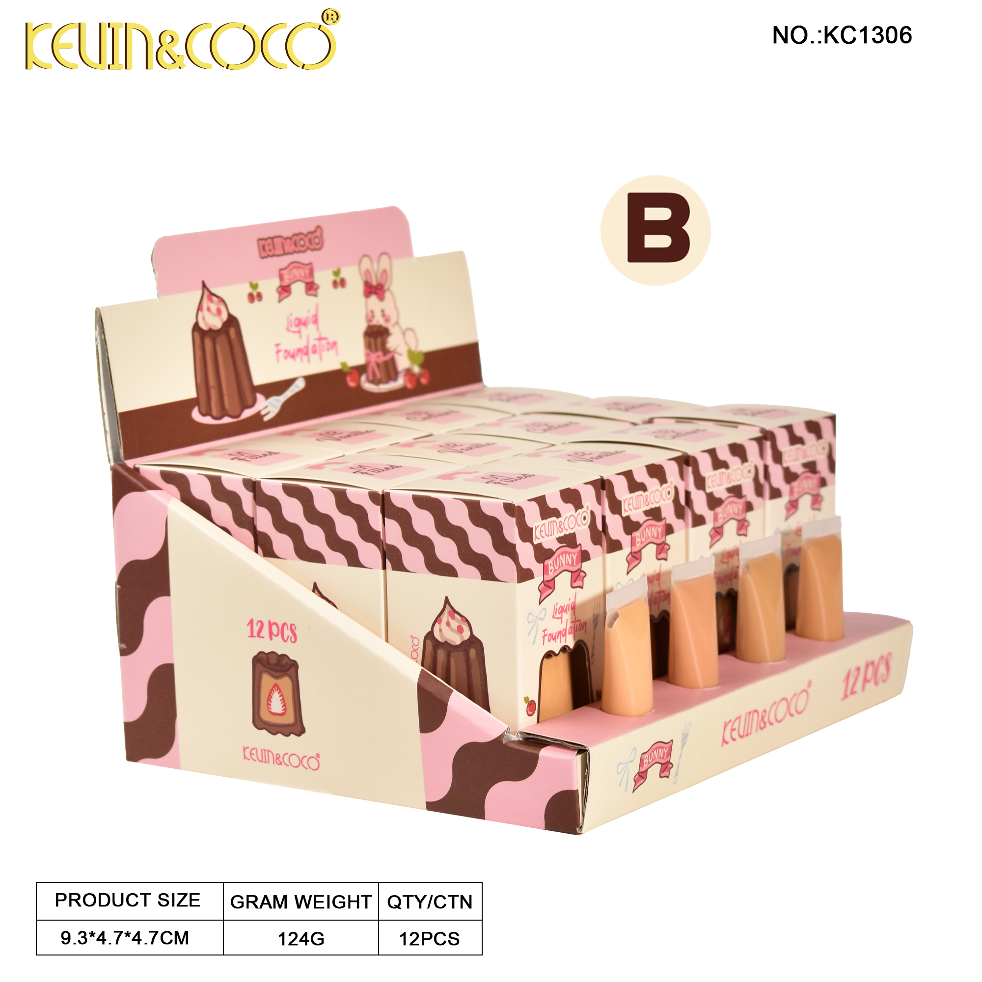 Tutu Canelé Foundation Duo A&B-12PCS(KC1306)