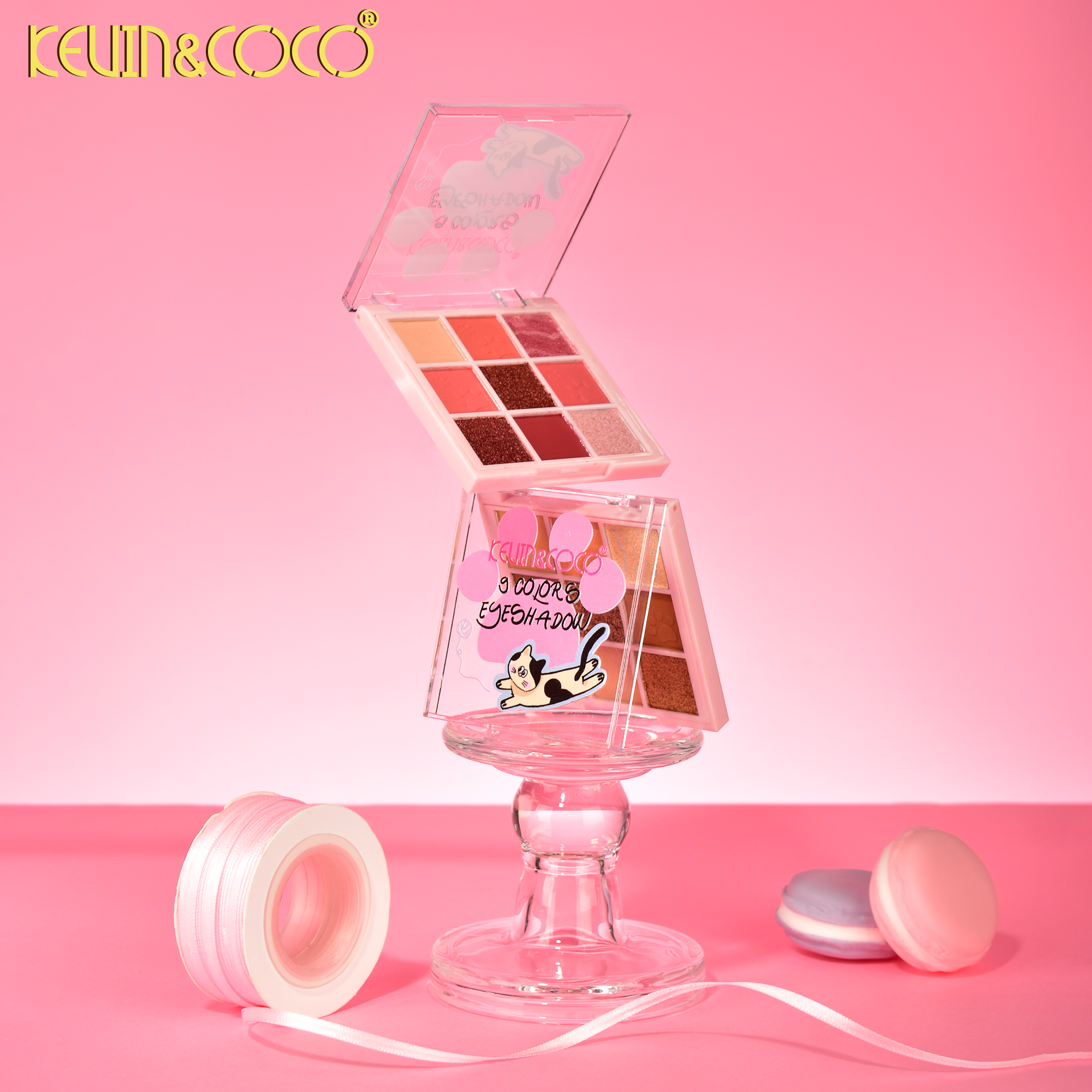 Yarn Ball Kitten 9-Color Eyeshadow Palette-12PCS(KC1308)