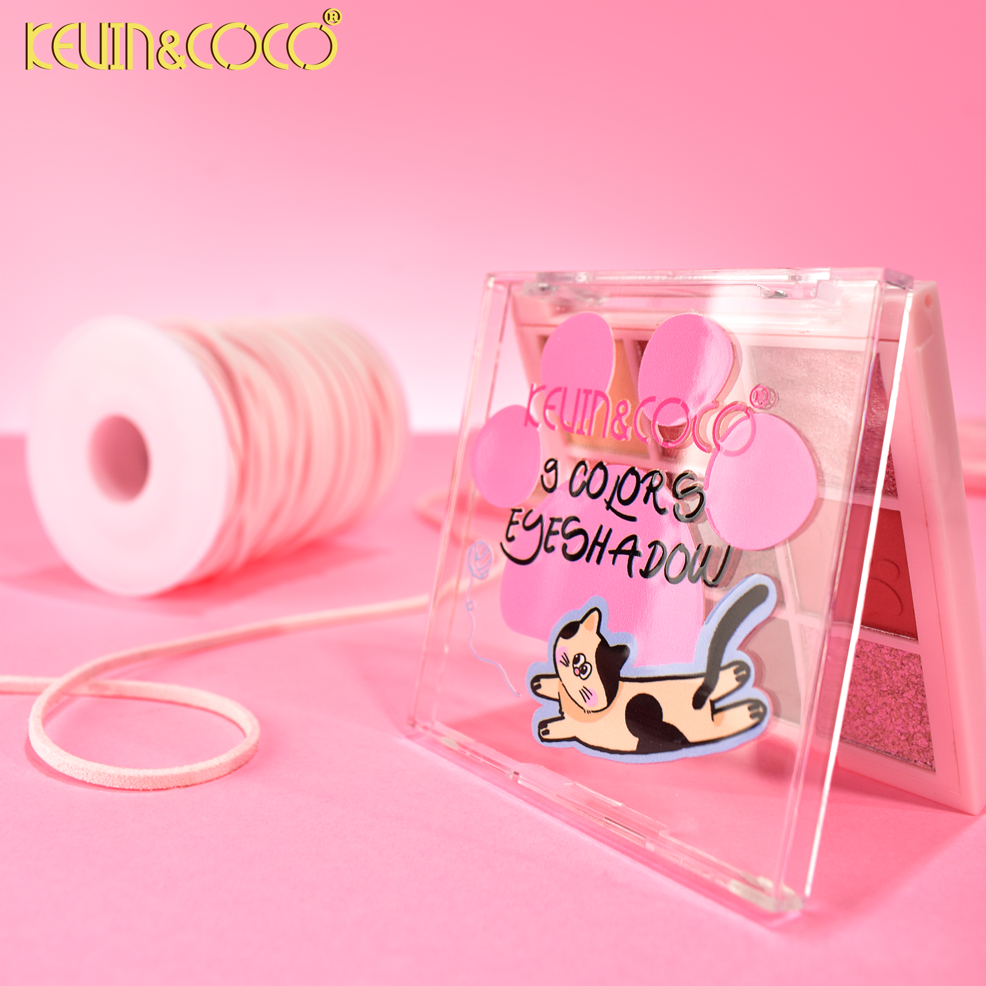 Yarn Ball Kitten 9-Color Eyeshadow Palette-12PCS(KC1308)