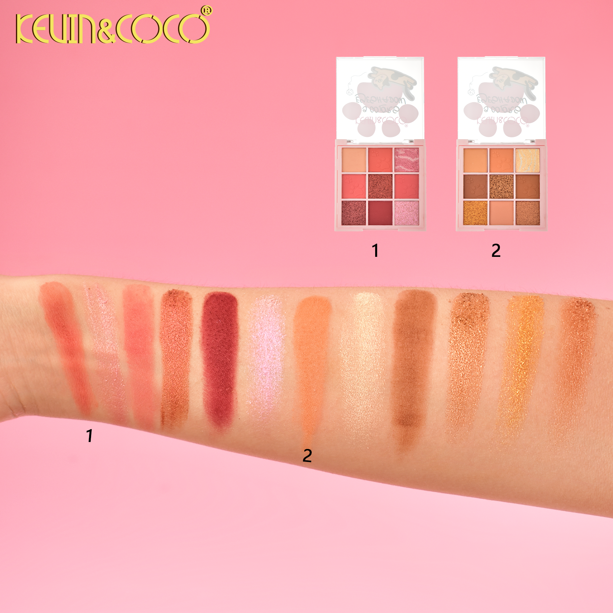 Yarn Ball Kitten 9-Color Eyeshadow Palette-12PCS(KC1308)