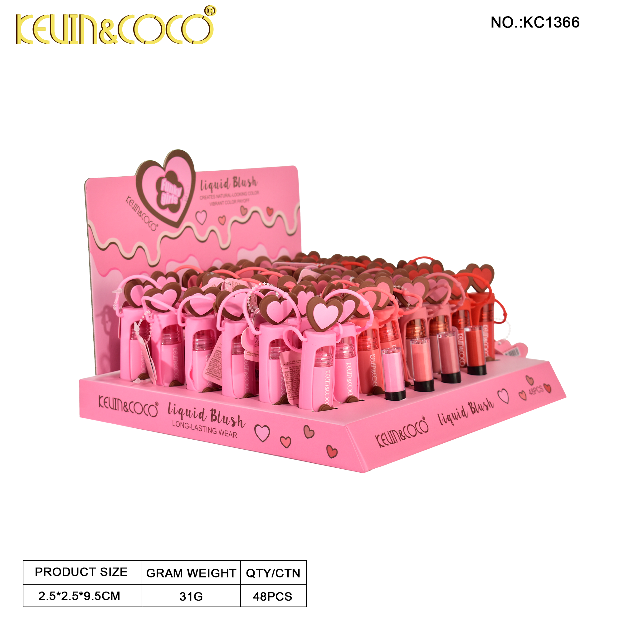 Press & Drop Liquid Blush-48PCS(KC1366)