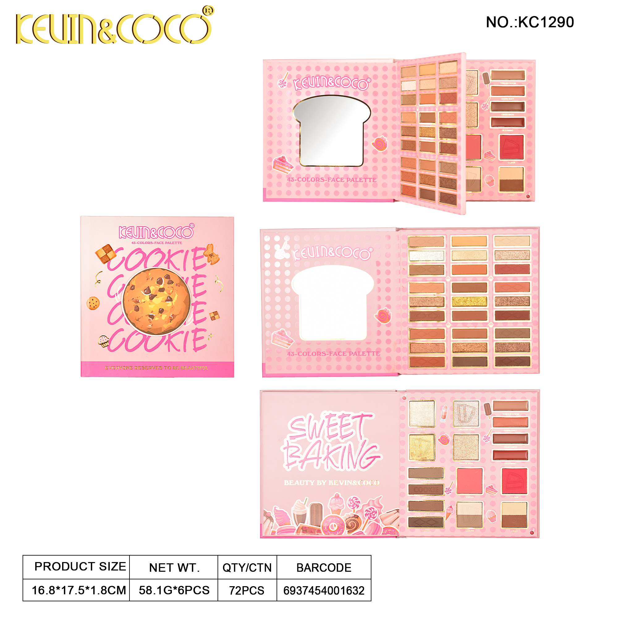 Sweet Treats Book Palette-6PCS(KC1290/KC1291)