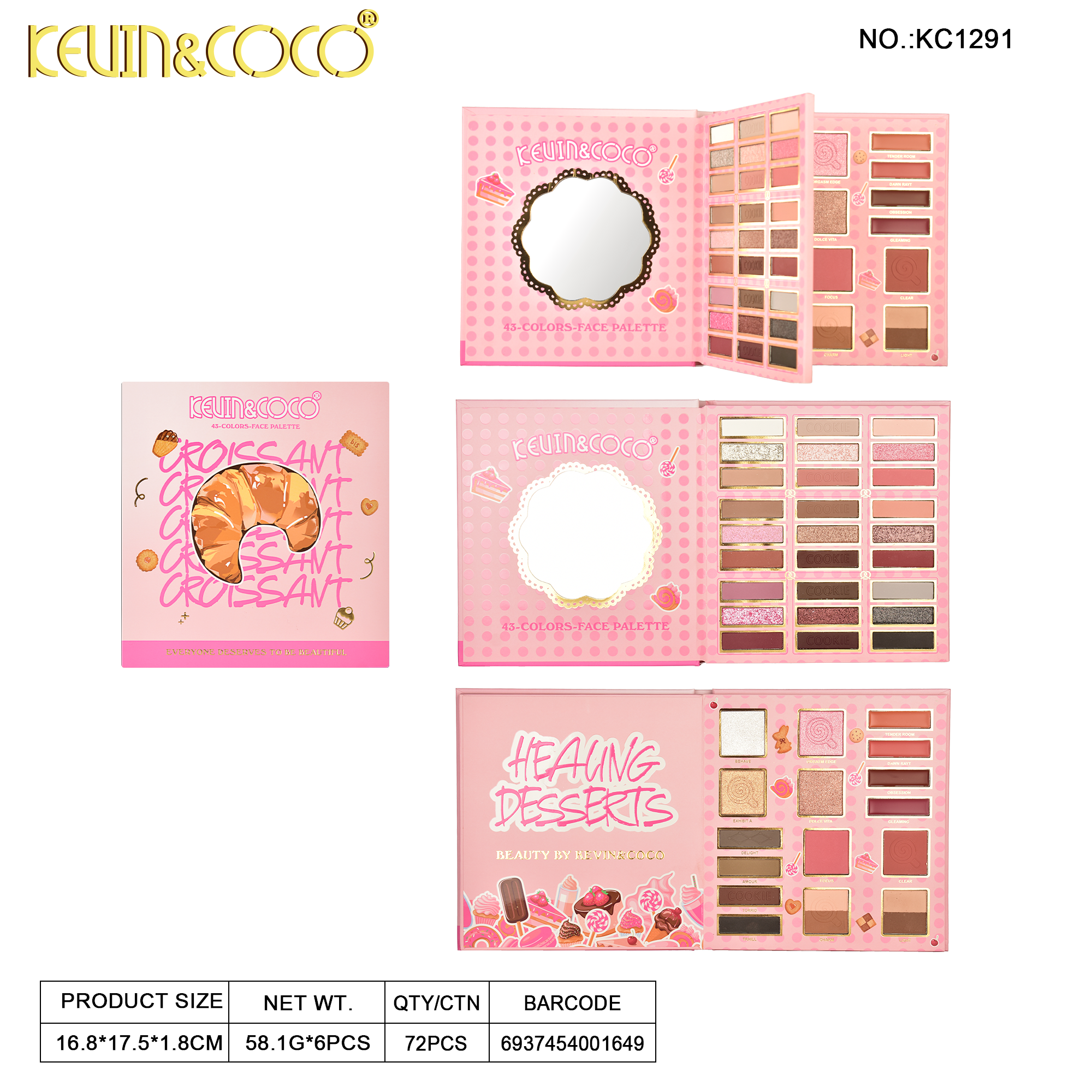 Sweet Treats Book Palette-6PCS(KC1290/KC1291)