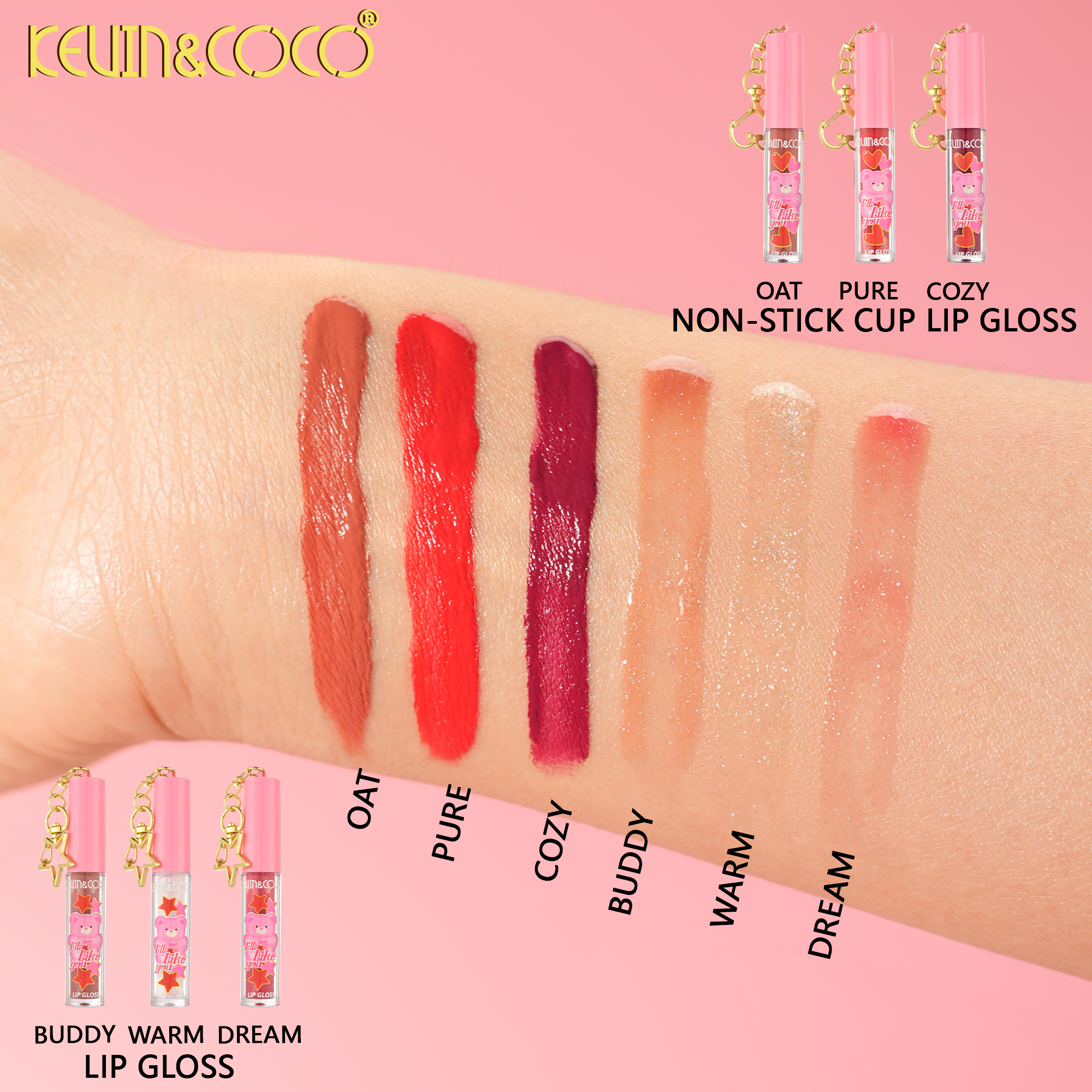 Bear Lip Gloss  Set-6 PCS(KC1273)
