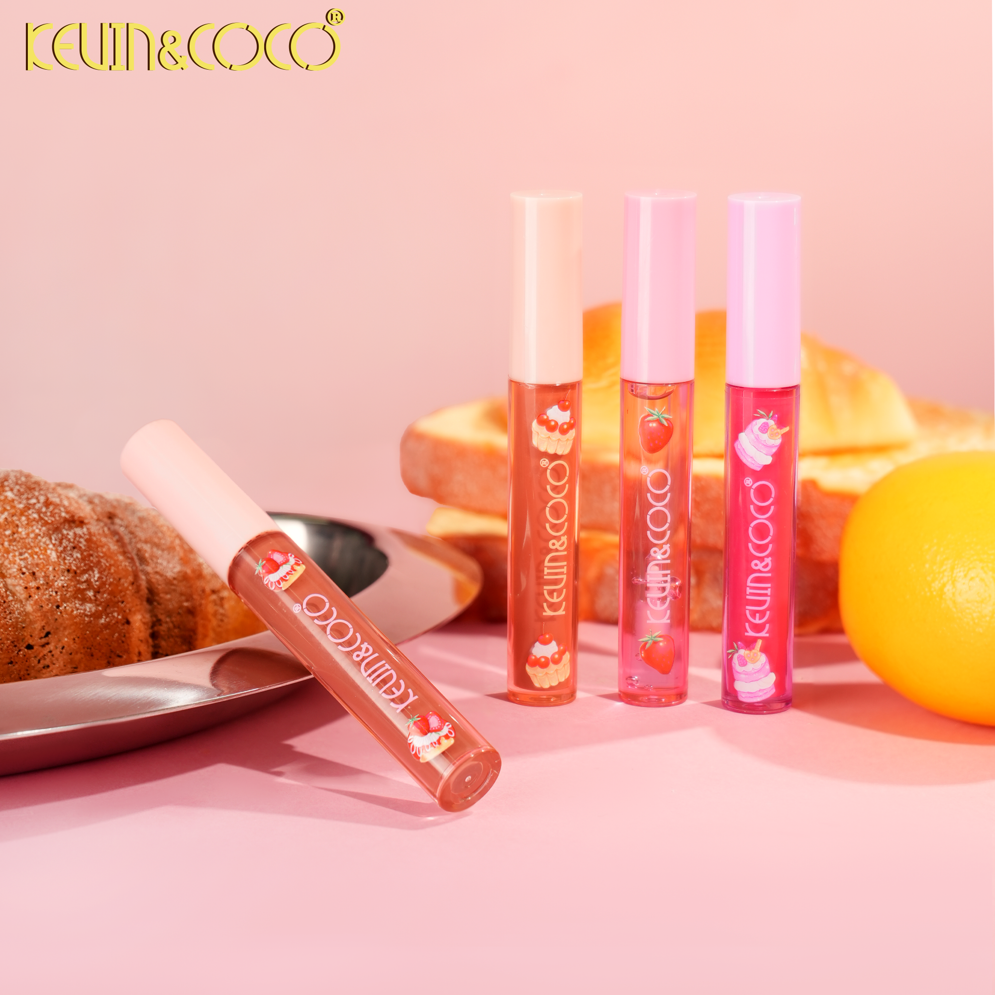 Sweet Berries 8-Color Lip Gloss-48pcs(KC1160/KC1258)