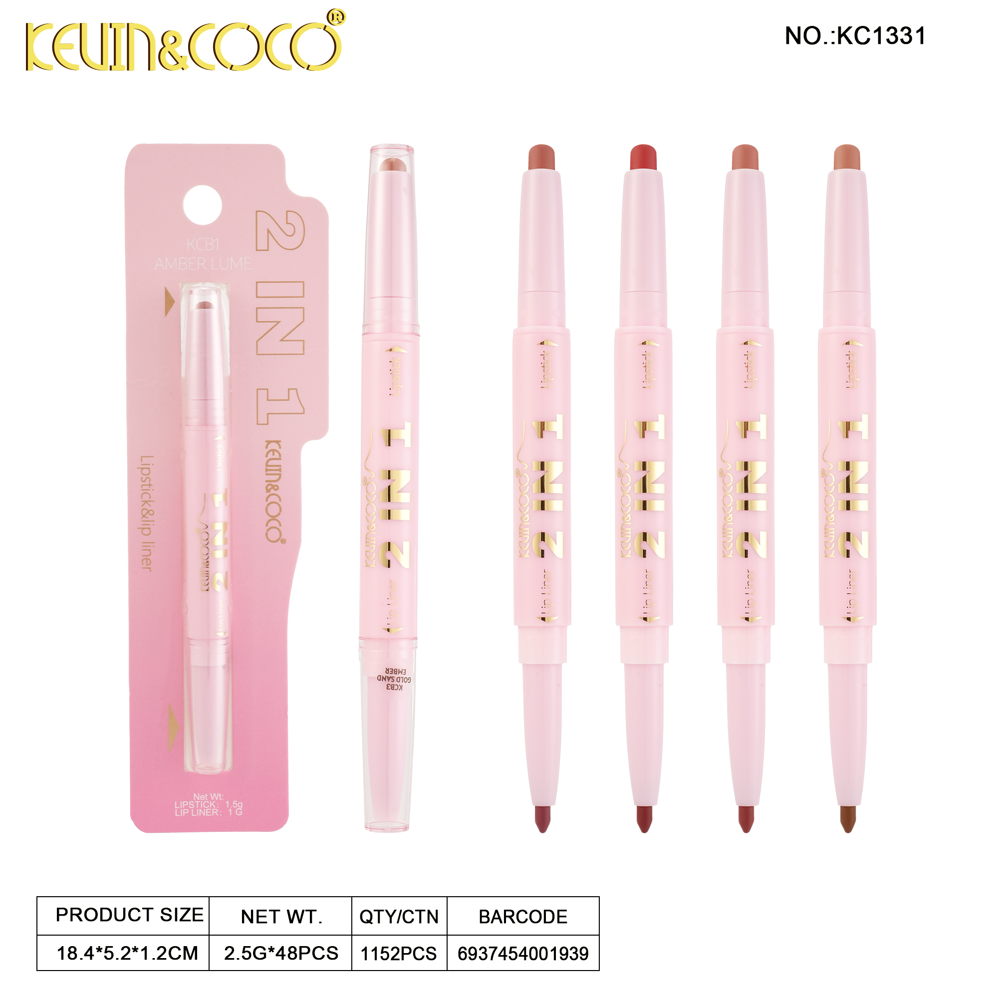 Phantom Lip Liner&Lip Stick--48PCS(KC1330/KC1331)