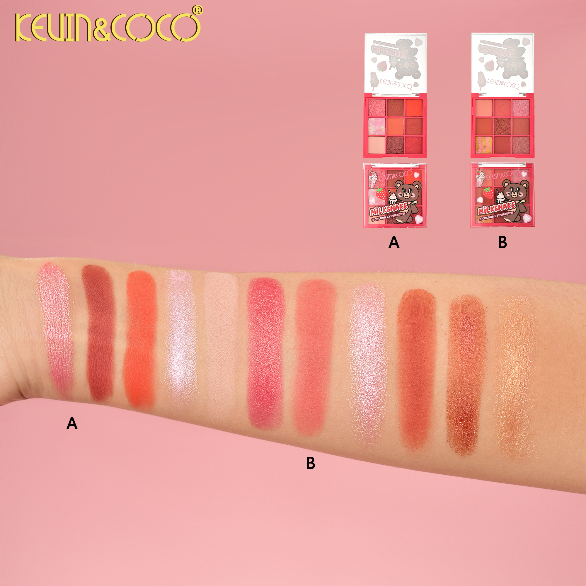 Bubble Milkshake 9-Tone Eyeshadow Palette- 12PCS (KC1246)